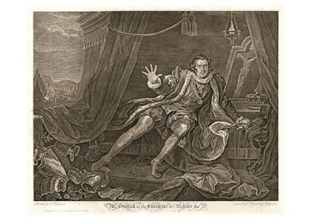 William HOGARTH (d'après) - M. Garrick dans le personnage de Richard