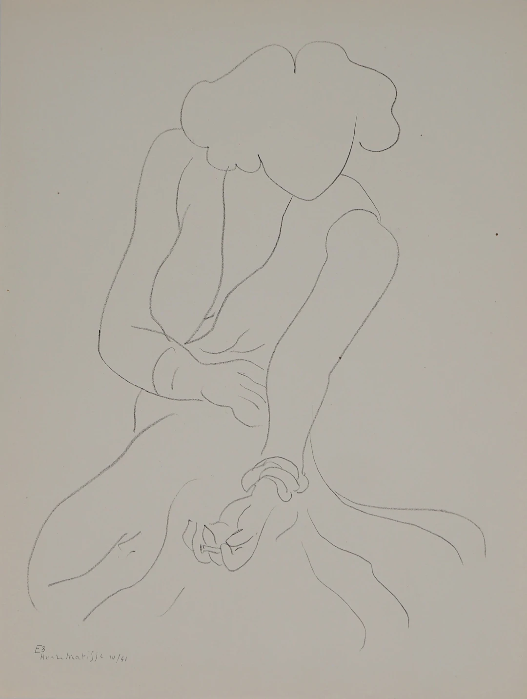 Henri MATISSE : Croquis à la cigarette, Lithographie signée
