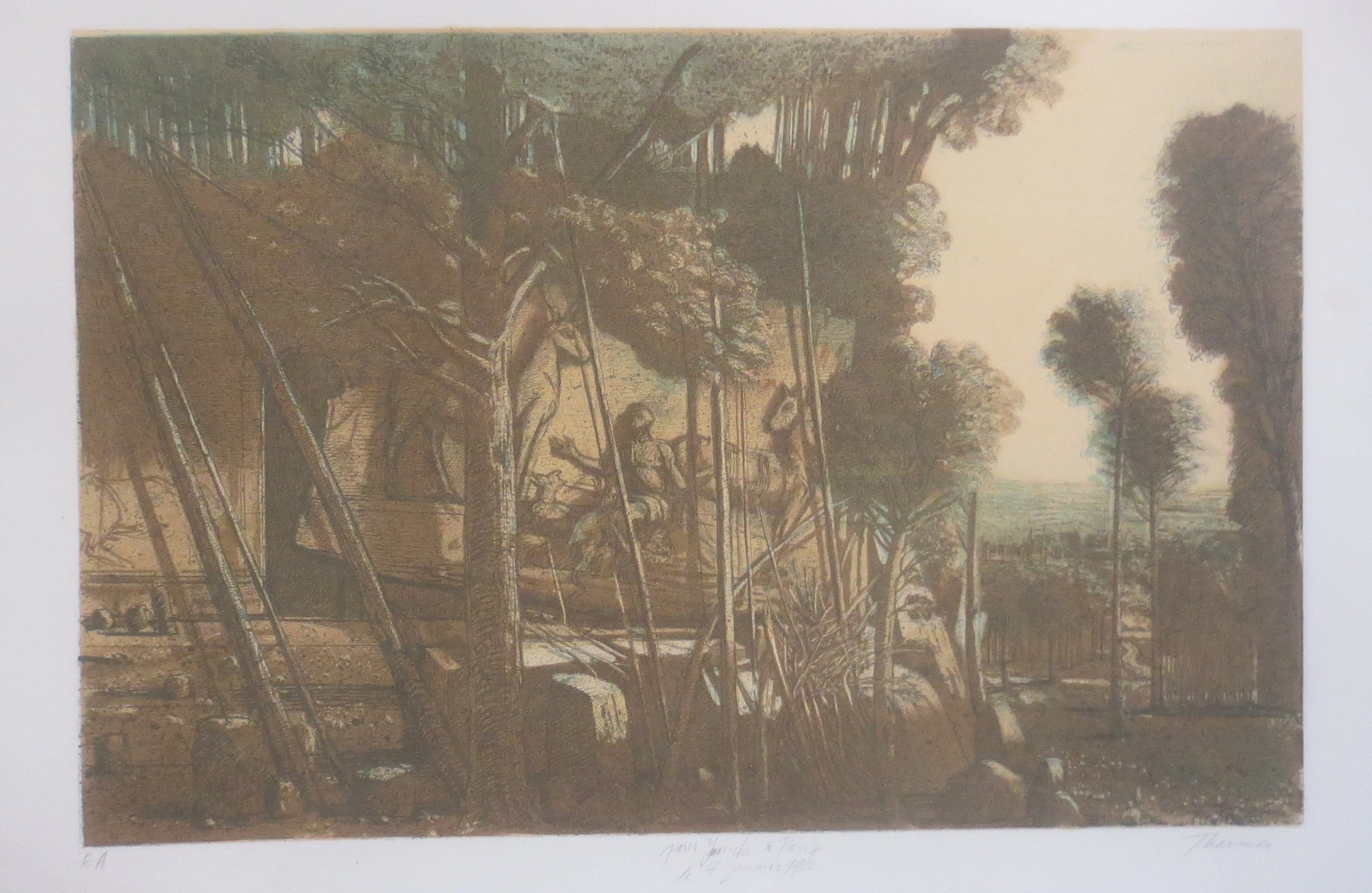 Ivan THEIMER - Le Lèze, 1980 - Lithographie signée au crayon