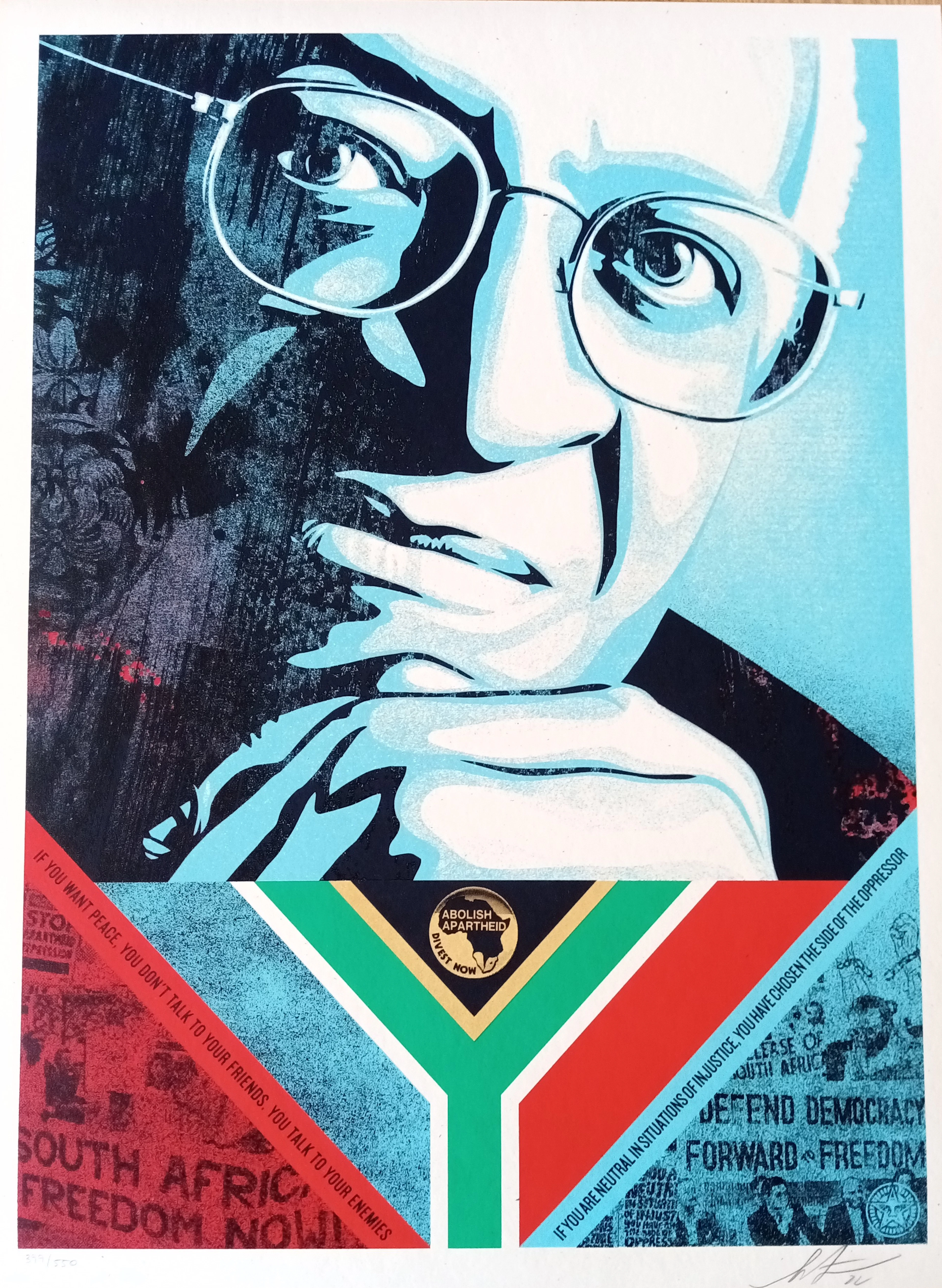Shepard FAIREY (Obey) - Desmond Tutu 2022 - Sérigraphie
