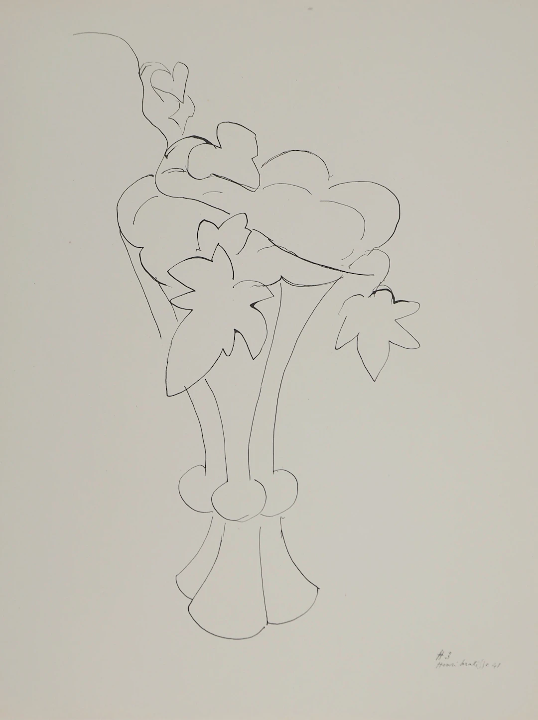 Henri MATISSE : Vase fleuri, Lithographie signée