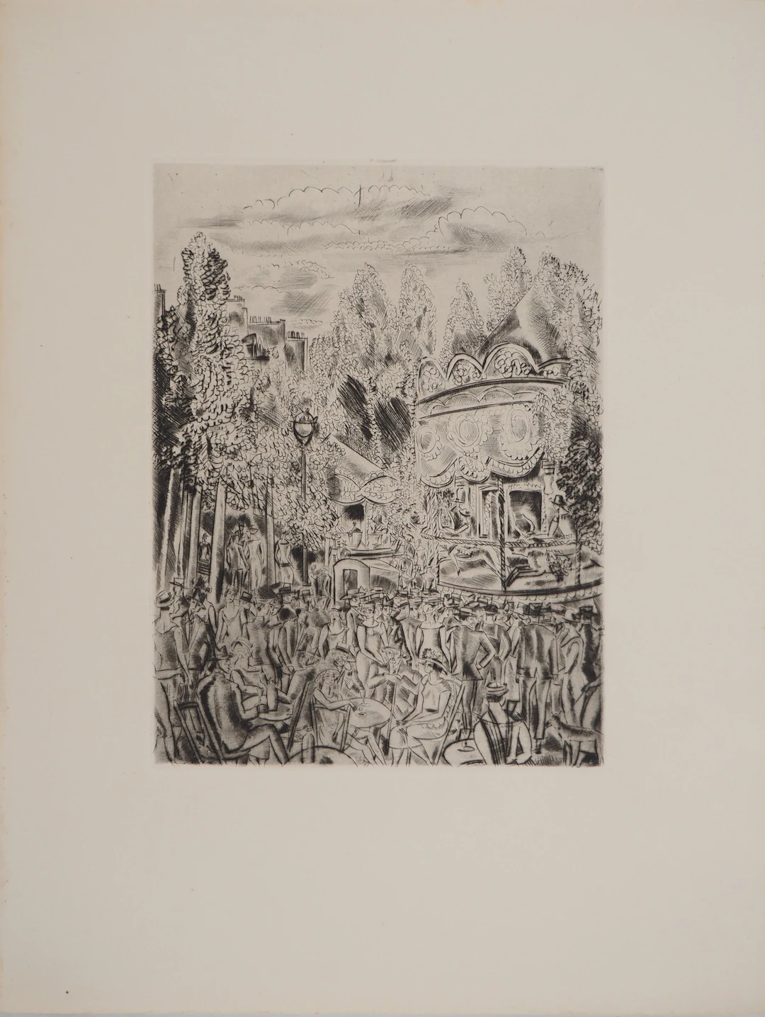Hermine DAVID : La Fête à Montmartre, Gravure originale