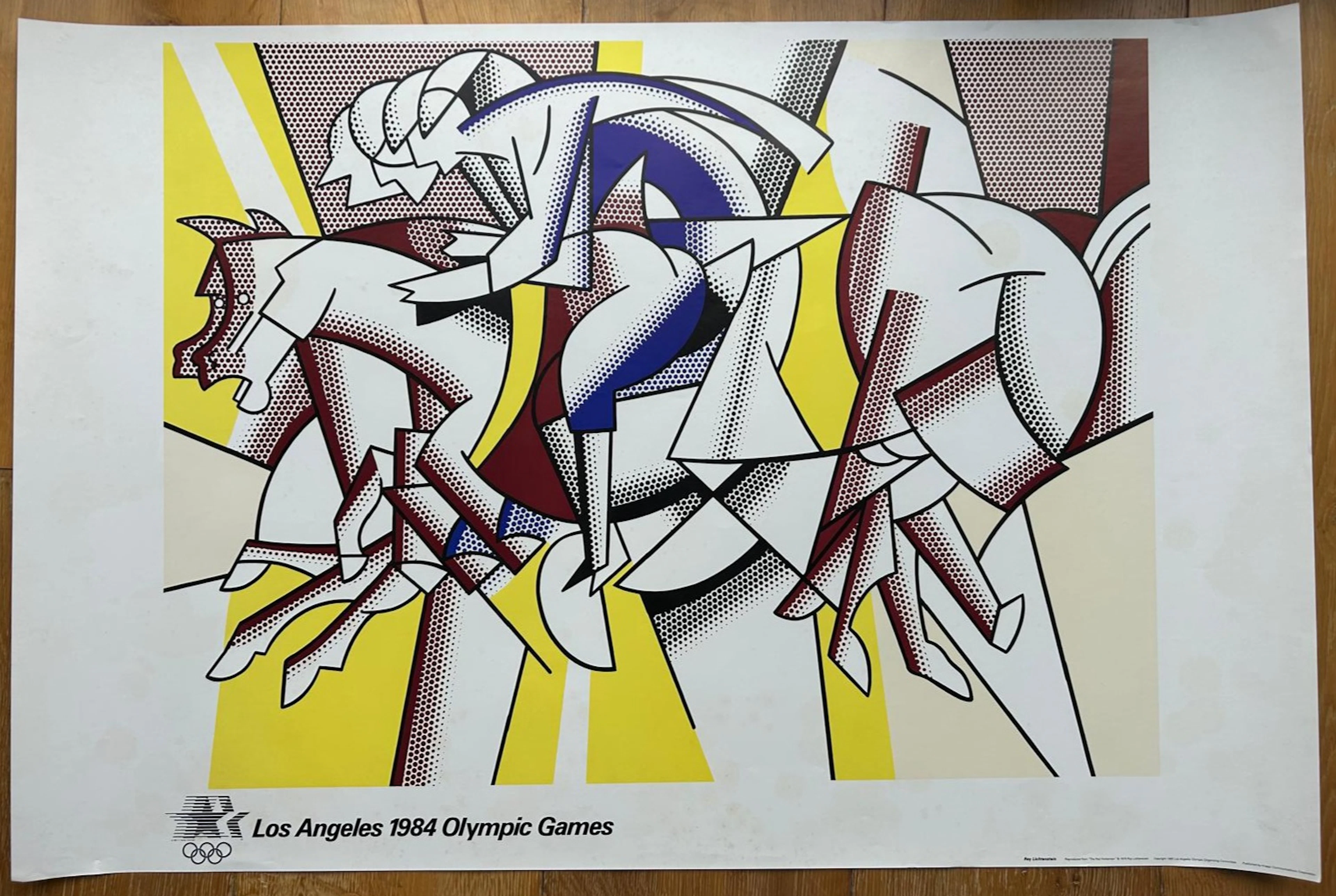 Roy LICHTENSTEIN - The Red Horsemen, Los Angeles Olympic Games 1984