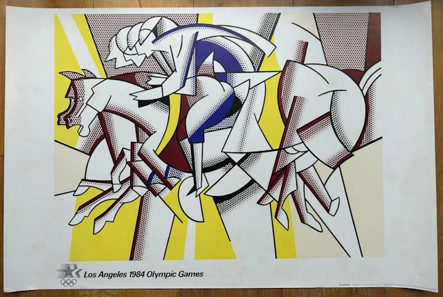 Roy LICHTENSTEIN - The Red Horsemen, Los Angeles Olympic Games 1984