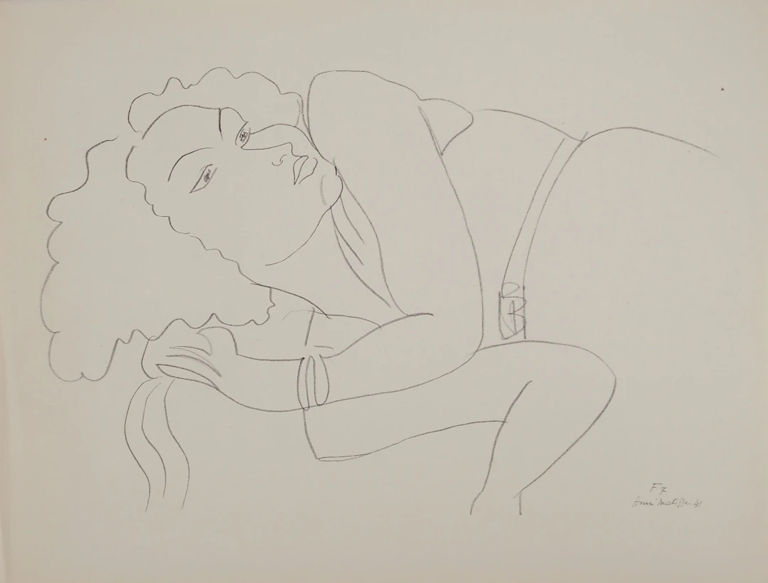 Henri MATISSE : Femme au repos, Lithographie signée