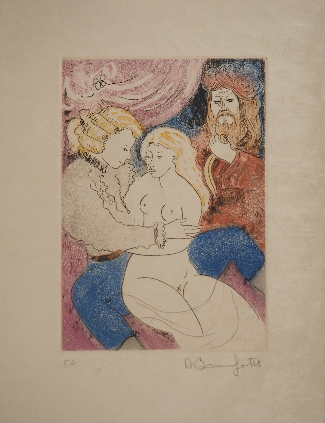 Alain BONNEFOIT : Liaison dangereuse, Gravure originale signée