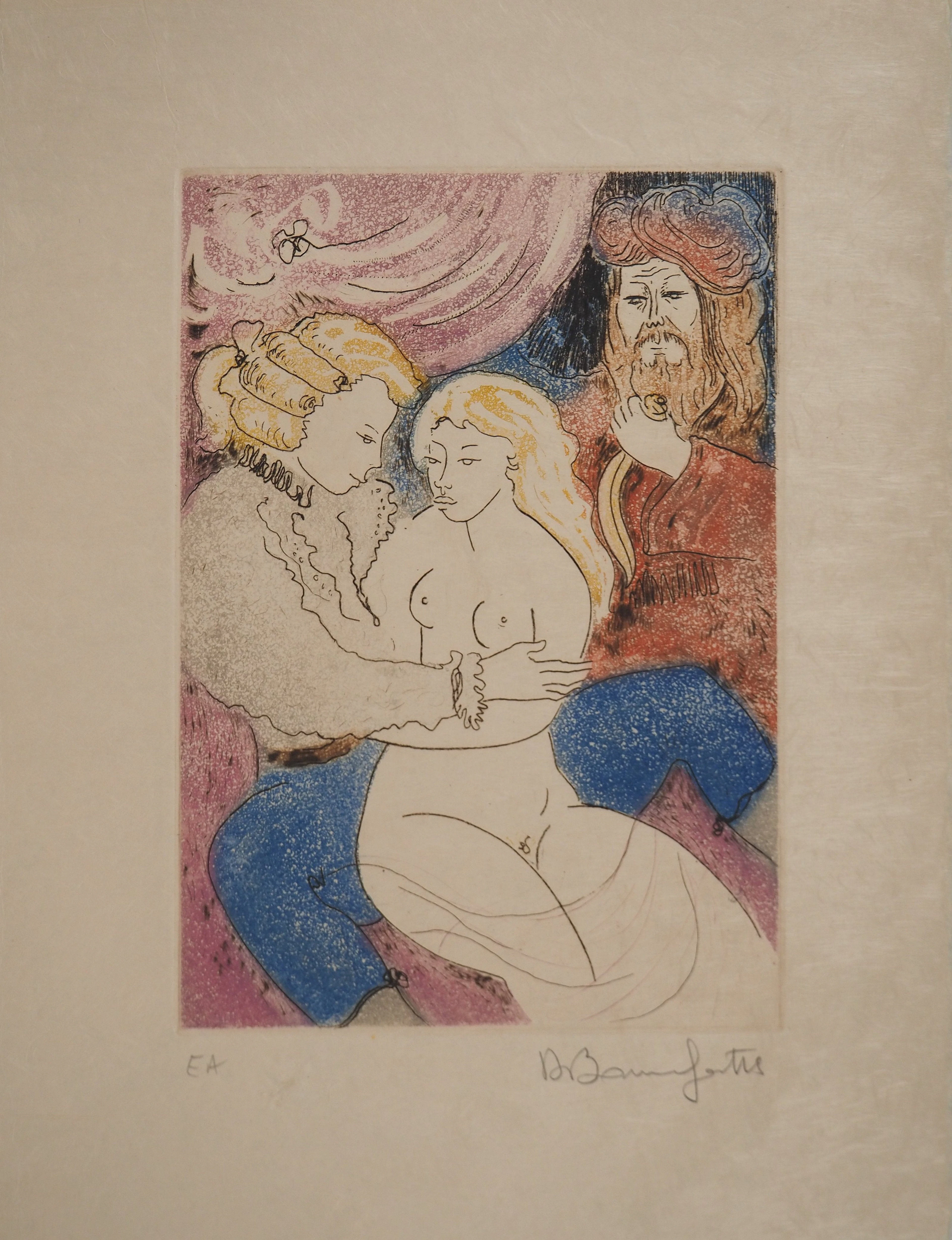Alain BONNEFOIT : Liaison dangereuse, Gravure originale signée