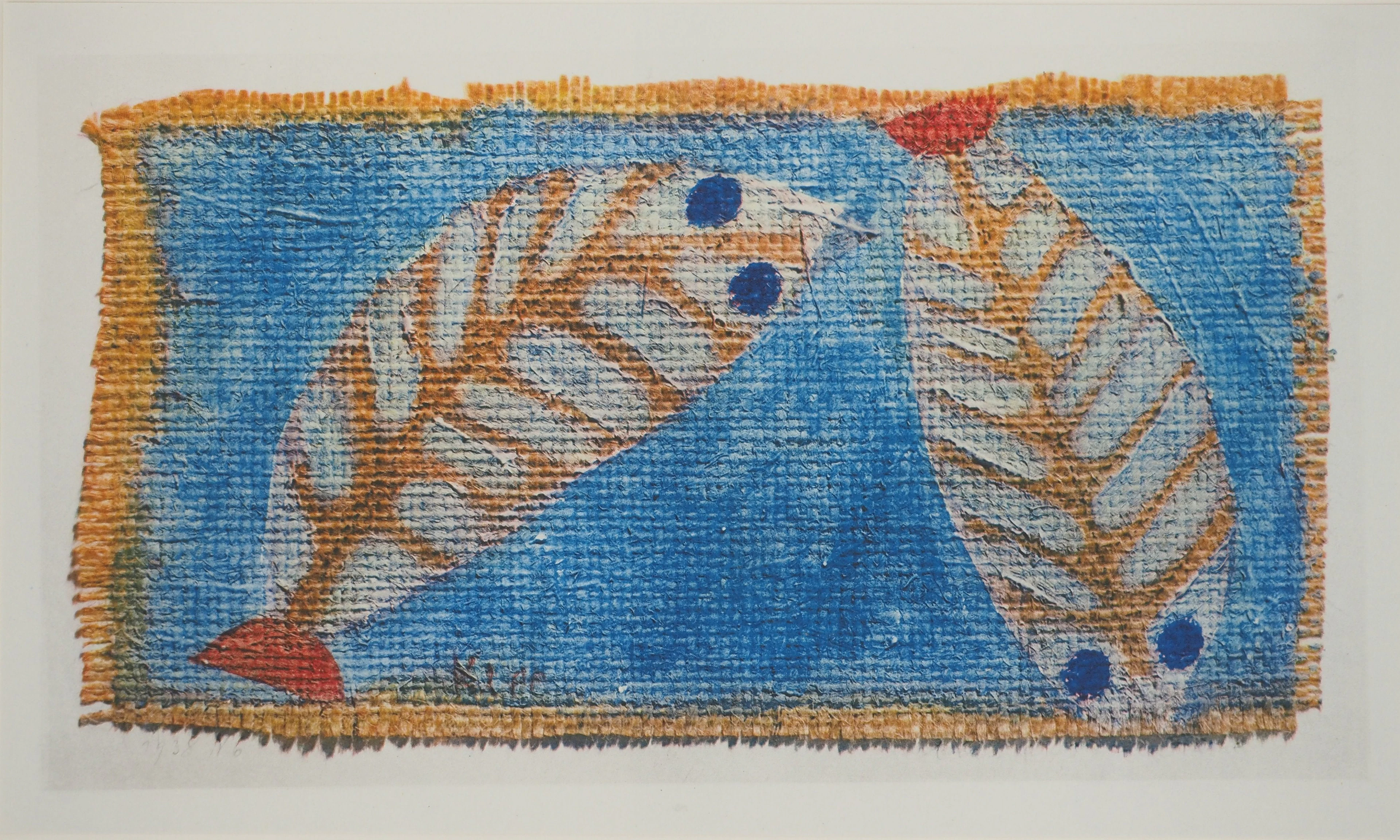 Paul KLEE : Les poissons aux yeux bleus, Héliogravure signée