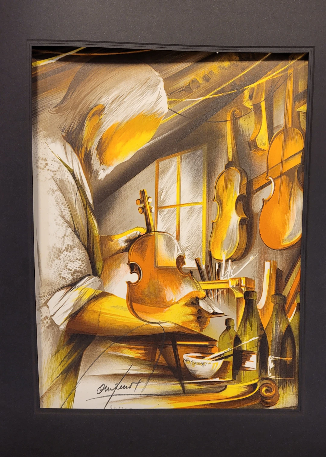 Raymond POULET - Les Vieux Métiers - Le Luthier, 1975 - Lithographie