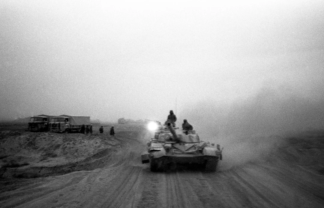 José Nicolas - Guerre Iran-Irak, Bataille de Bassorah 1985 - Tirage argentique
