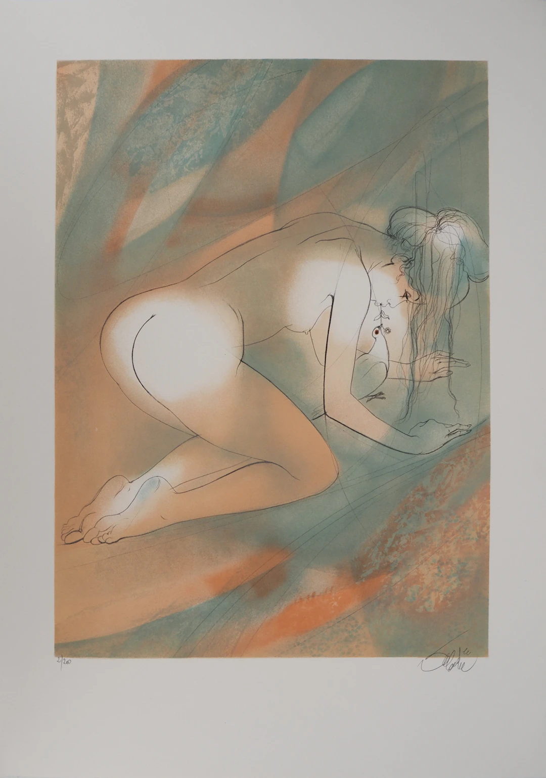 Jean-Baptiste VALADIE : Brassens, Vénus Callipyge, Lithographie originale