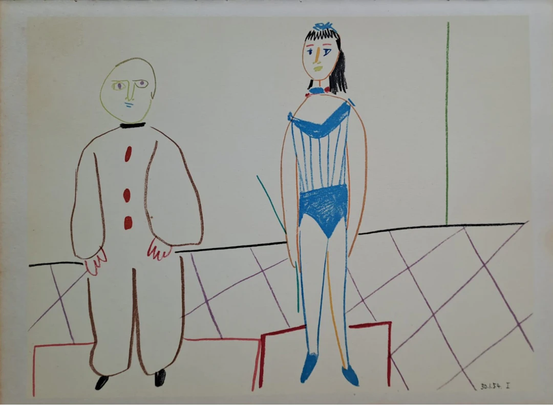 Pablo Picasso - L’acrobate et le clown, 1954 - Lithographie