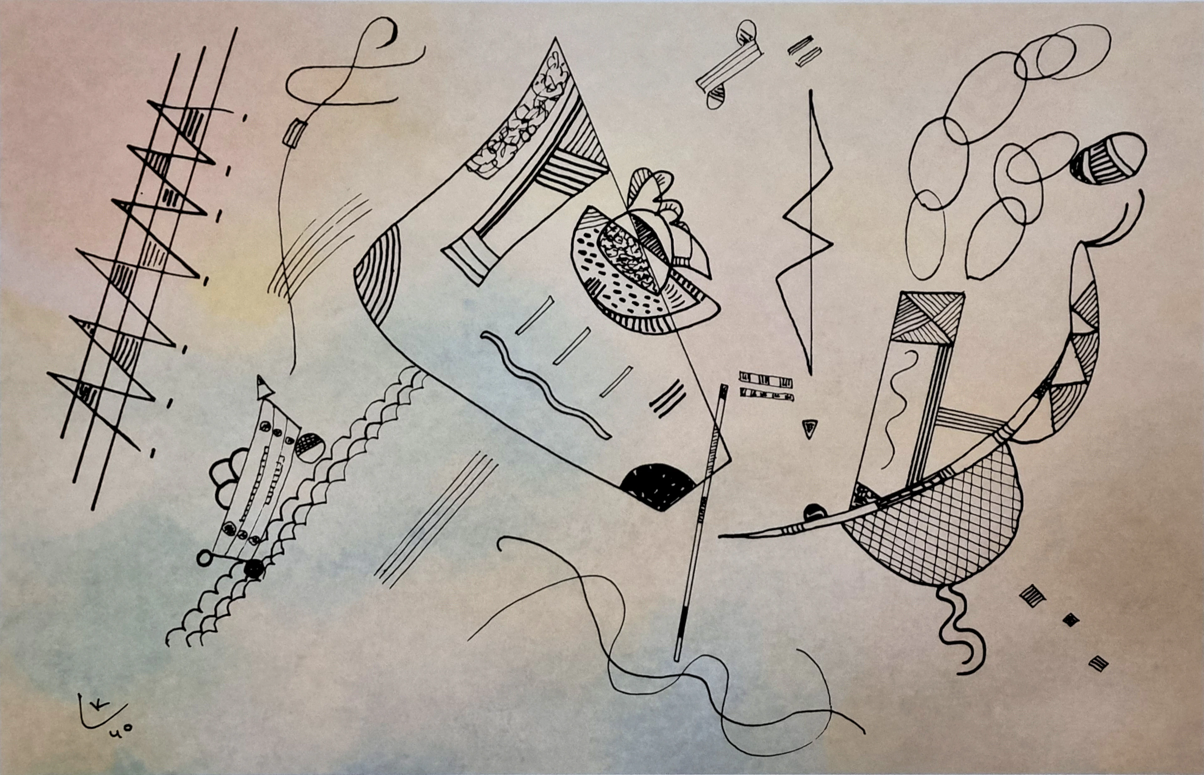 Vassily Kandinsky (d’après), Sans titre, sérigraphie signée, numérotée