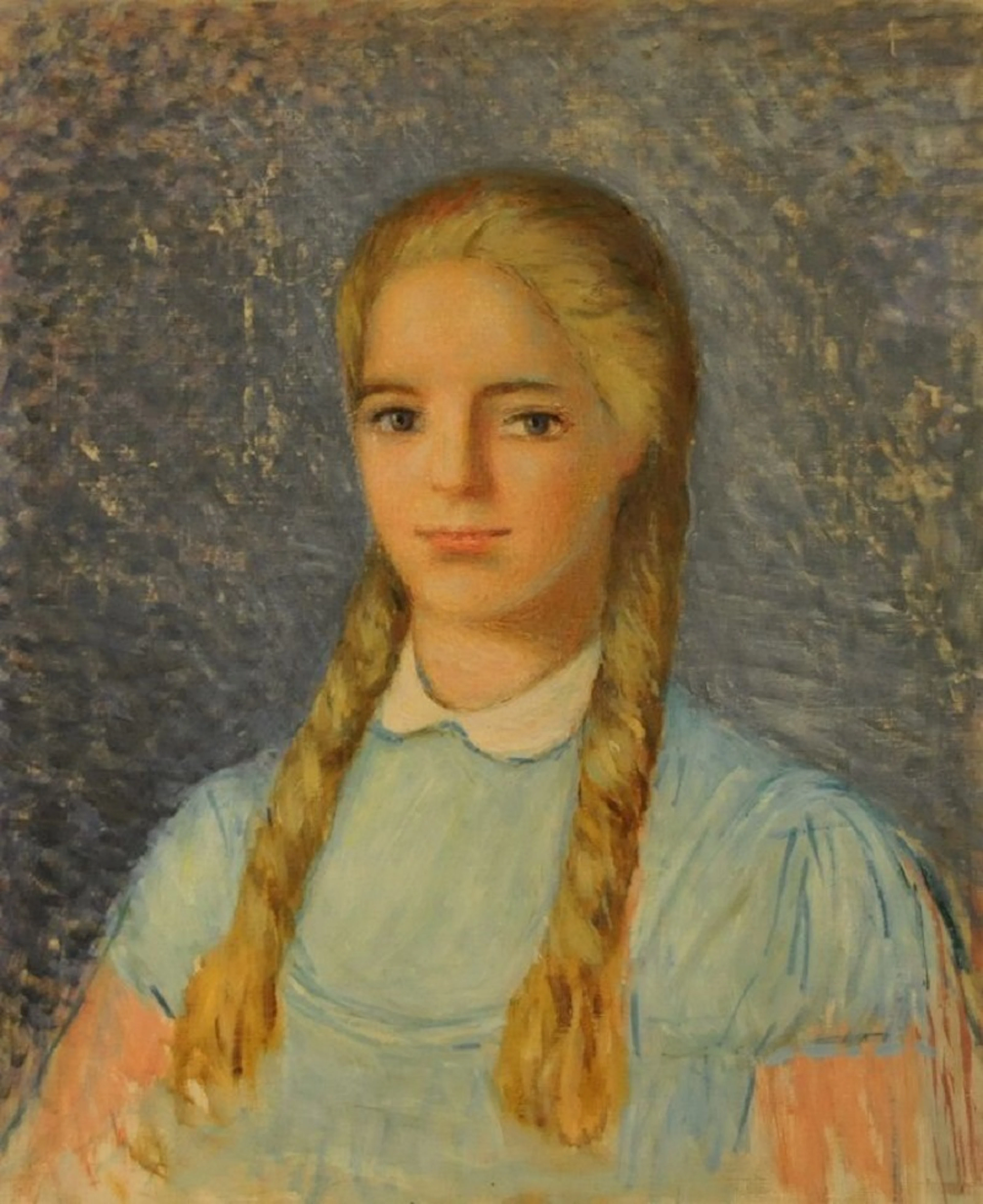 Giovanni MALESCI - Portrait de Vanessa, 1962 - Huile sur toile