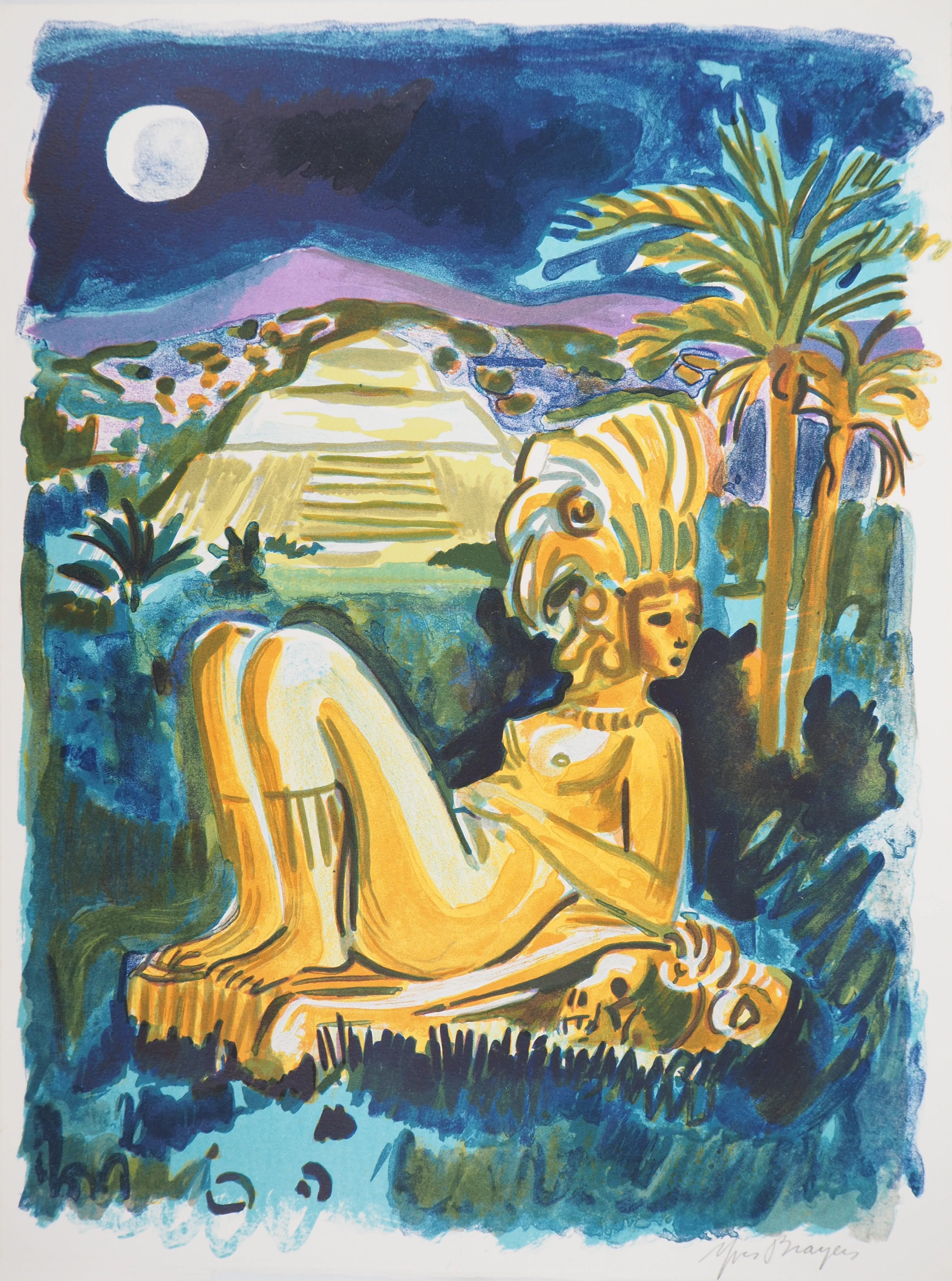 Yves BRAYER - Mystères du Mexique - Lithographie originale signée au crayon