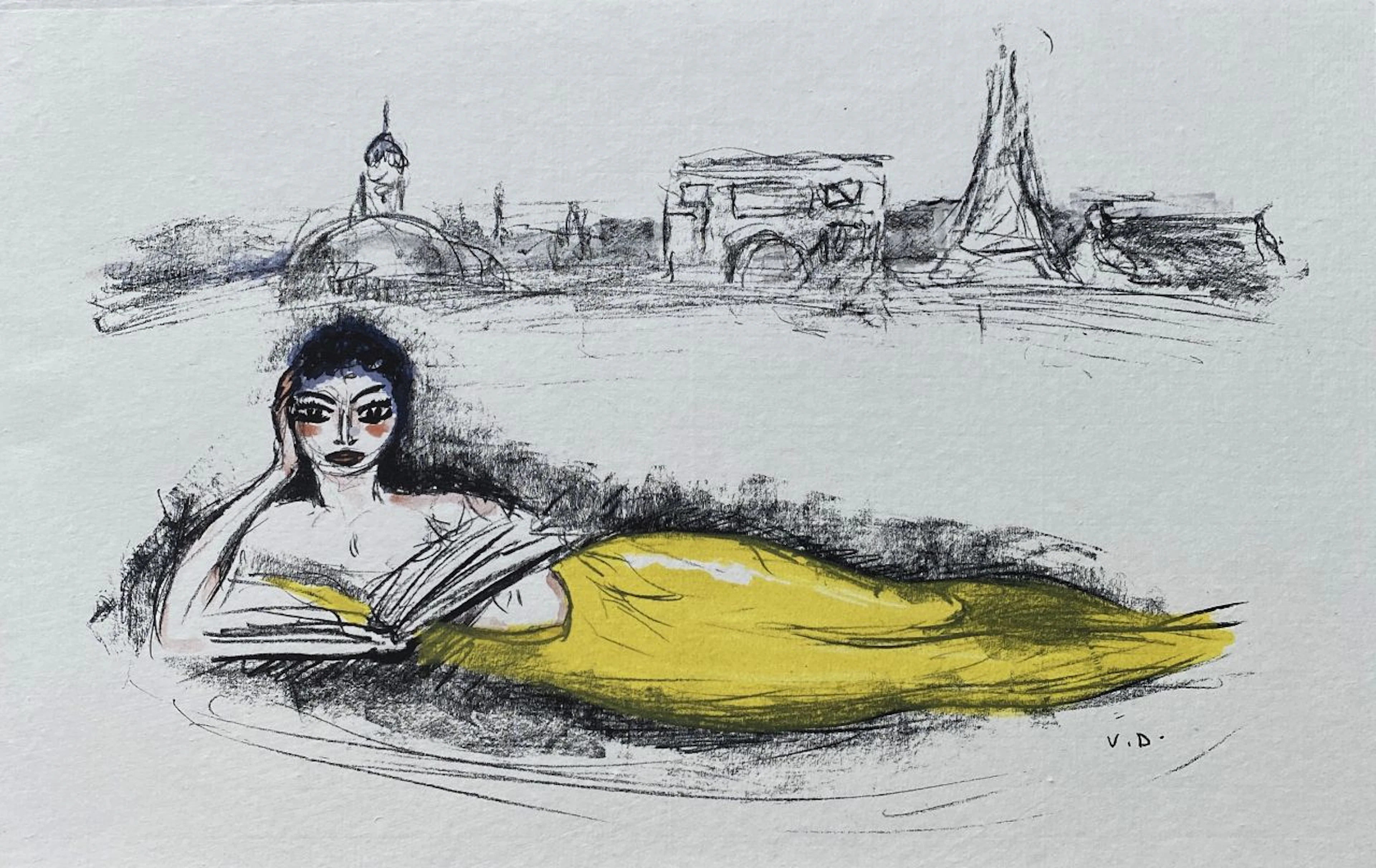 Kees VAN DONGEN - Sirène de Paris, 1962 - Lithographie originale