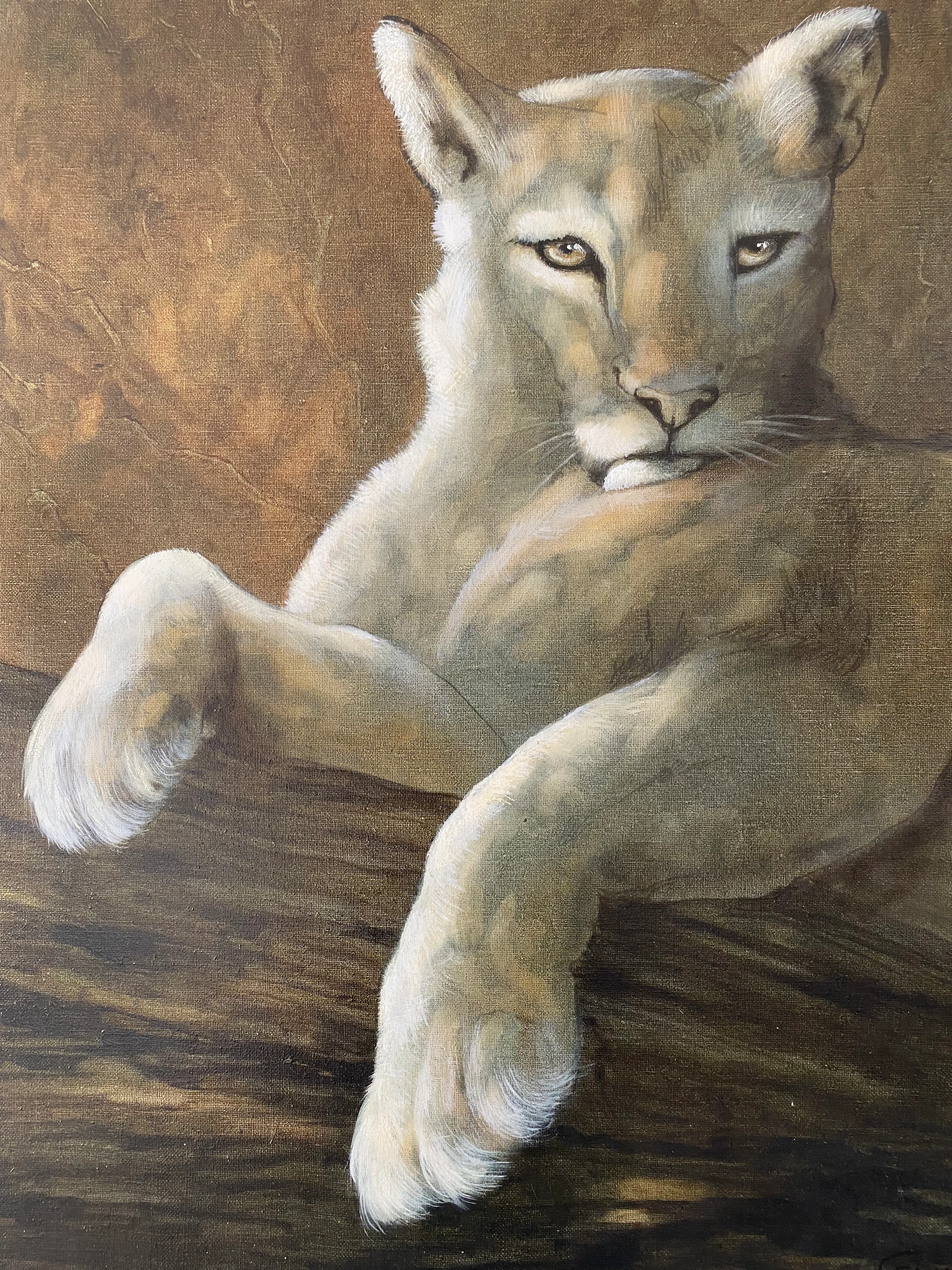 André FERRAND - Le Puma, 2010 - Huile sur toile