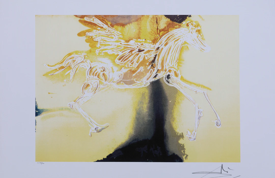 Salvador DALI (d’après) :Pégase, Lithographie signée, 500ex
