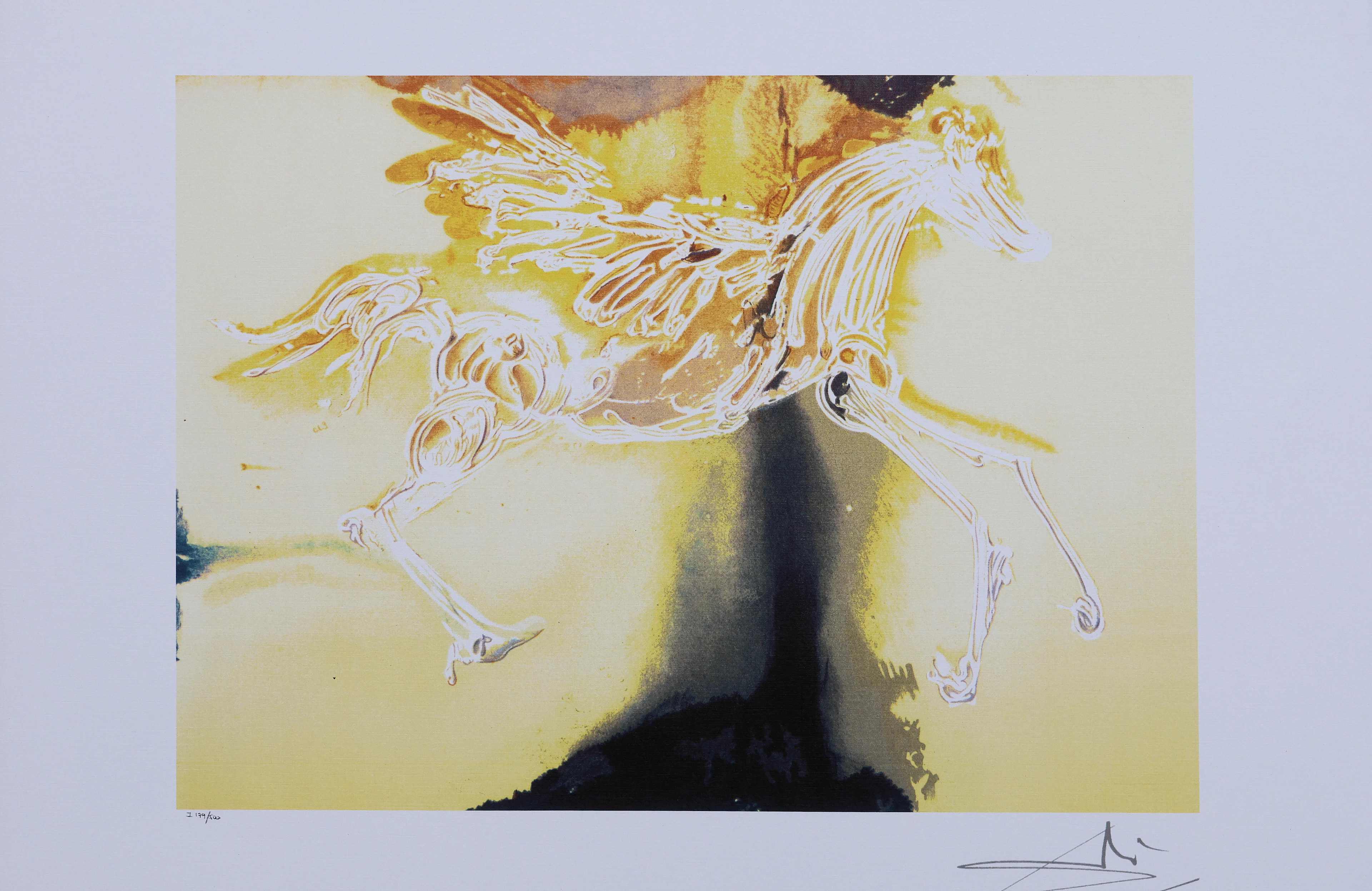 Salvador DALI (d’après) :Pégase, Lithographie signée, 500ex