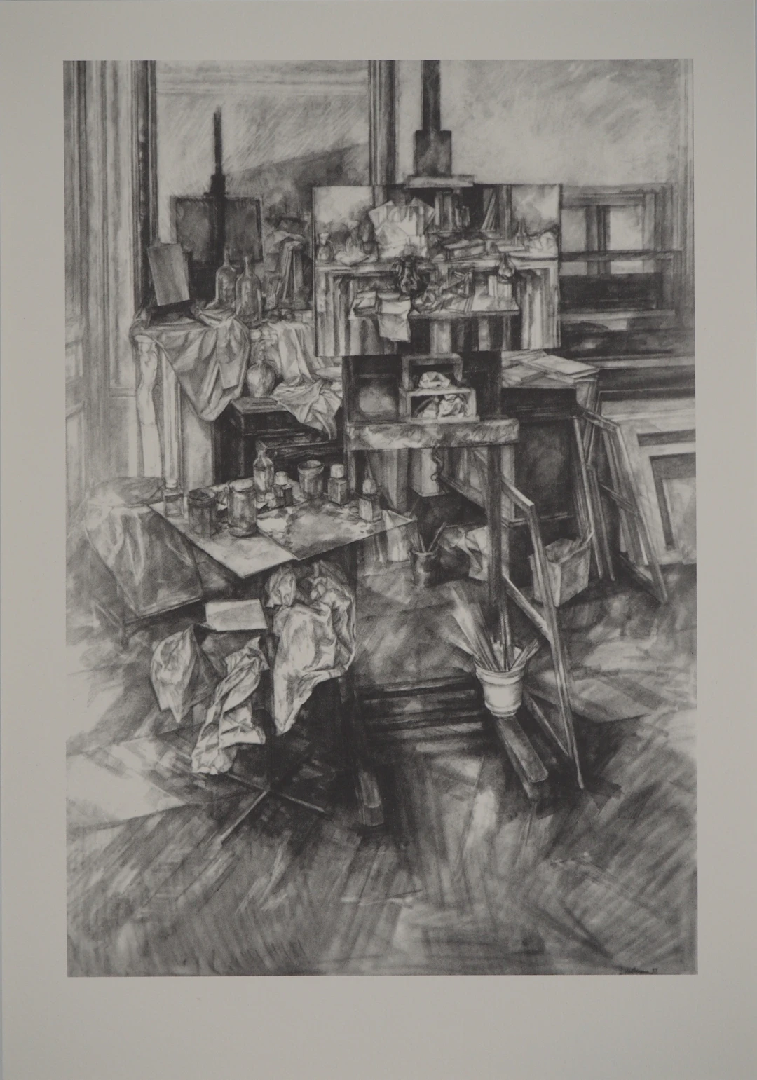 Jacques HARTMANN : L’atelier du peintre, Héliogravure signée