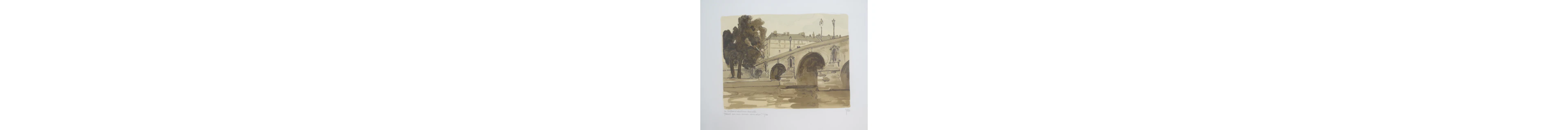 Robert YAN - Le Pont Marie - Lithographie signée et dédicacée