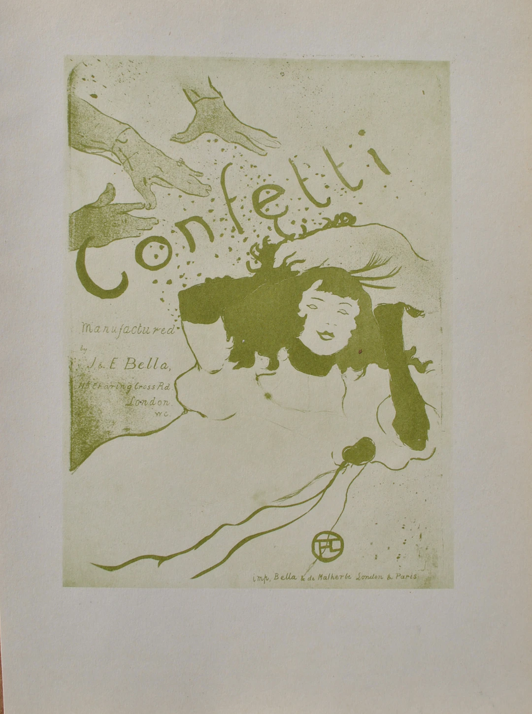 Henri de TOULOUSE-LAUTREC (d’après) : Confetti,1927, Lithographie signée