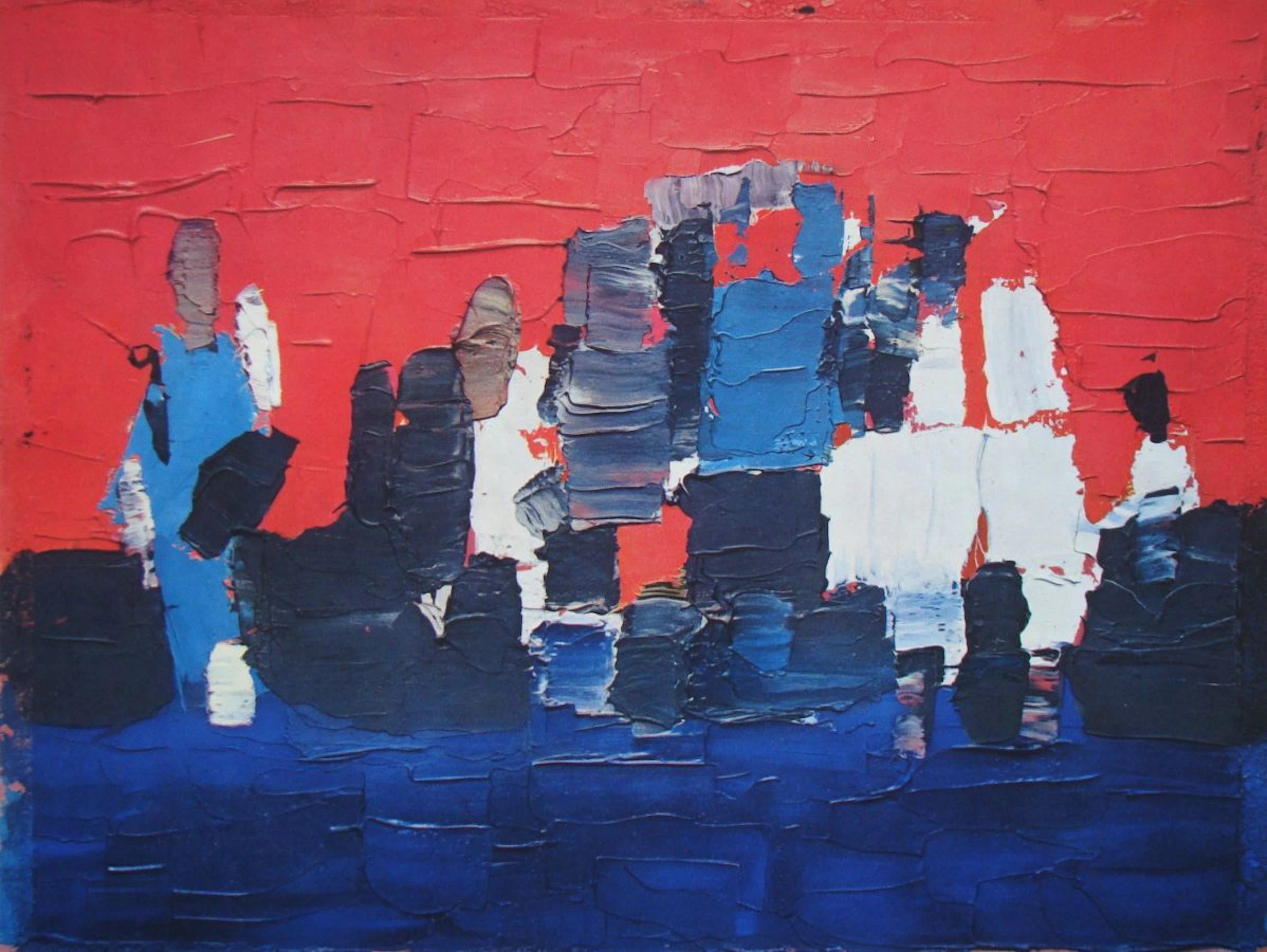 Nicolas DE STAËL (d’après) - Les petits footballeurs 1960 - Lithographie offset