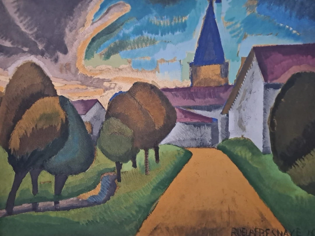 Roger de la FRESNAYE (d’après) - Arrivée au village - Lithographie signée