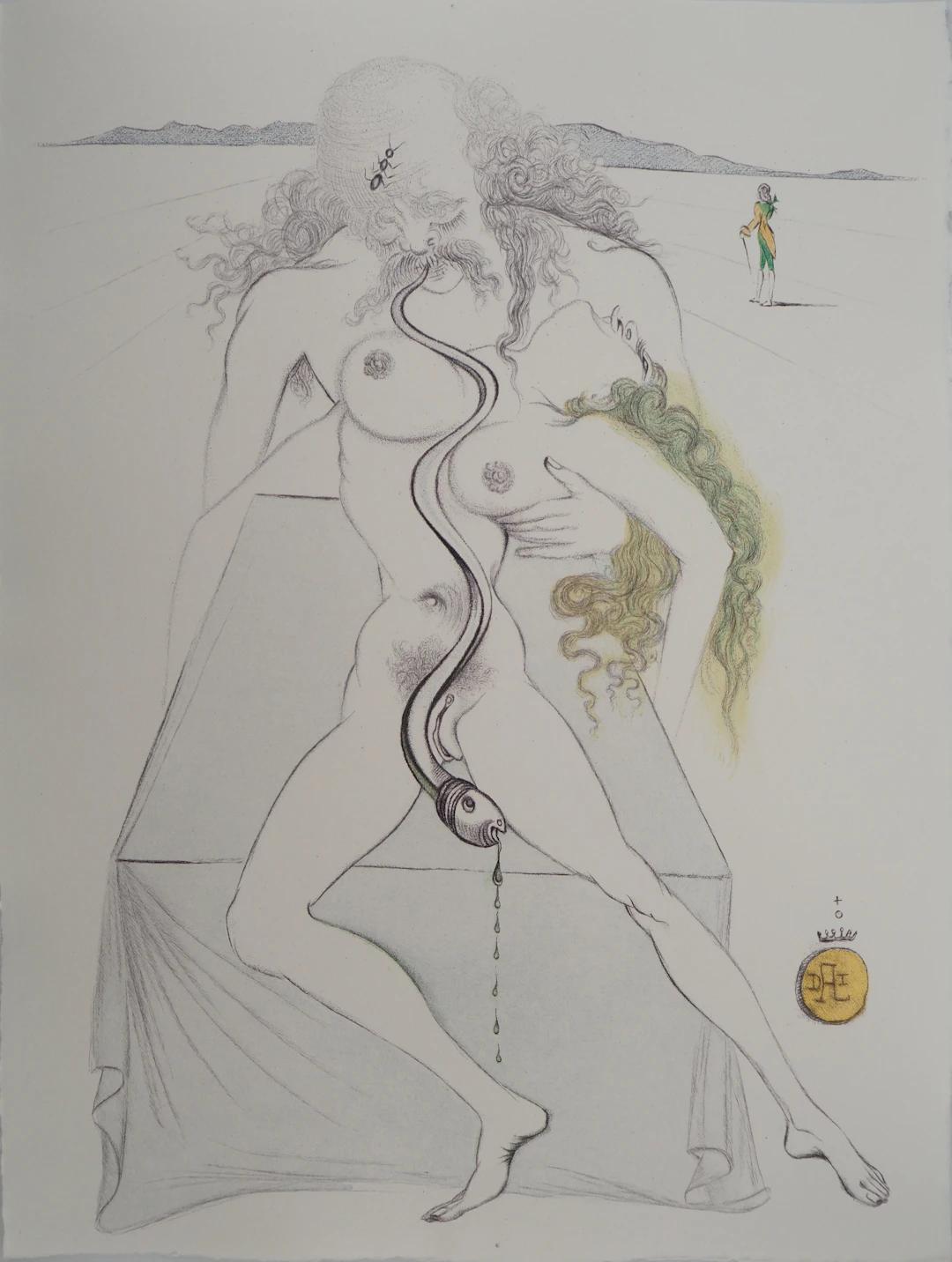 Salvador Dali : Casanova, Abandonnée à la luxure, Gravure originale signée