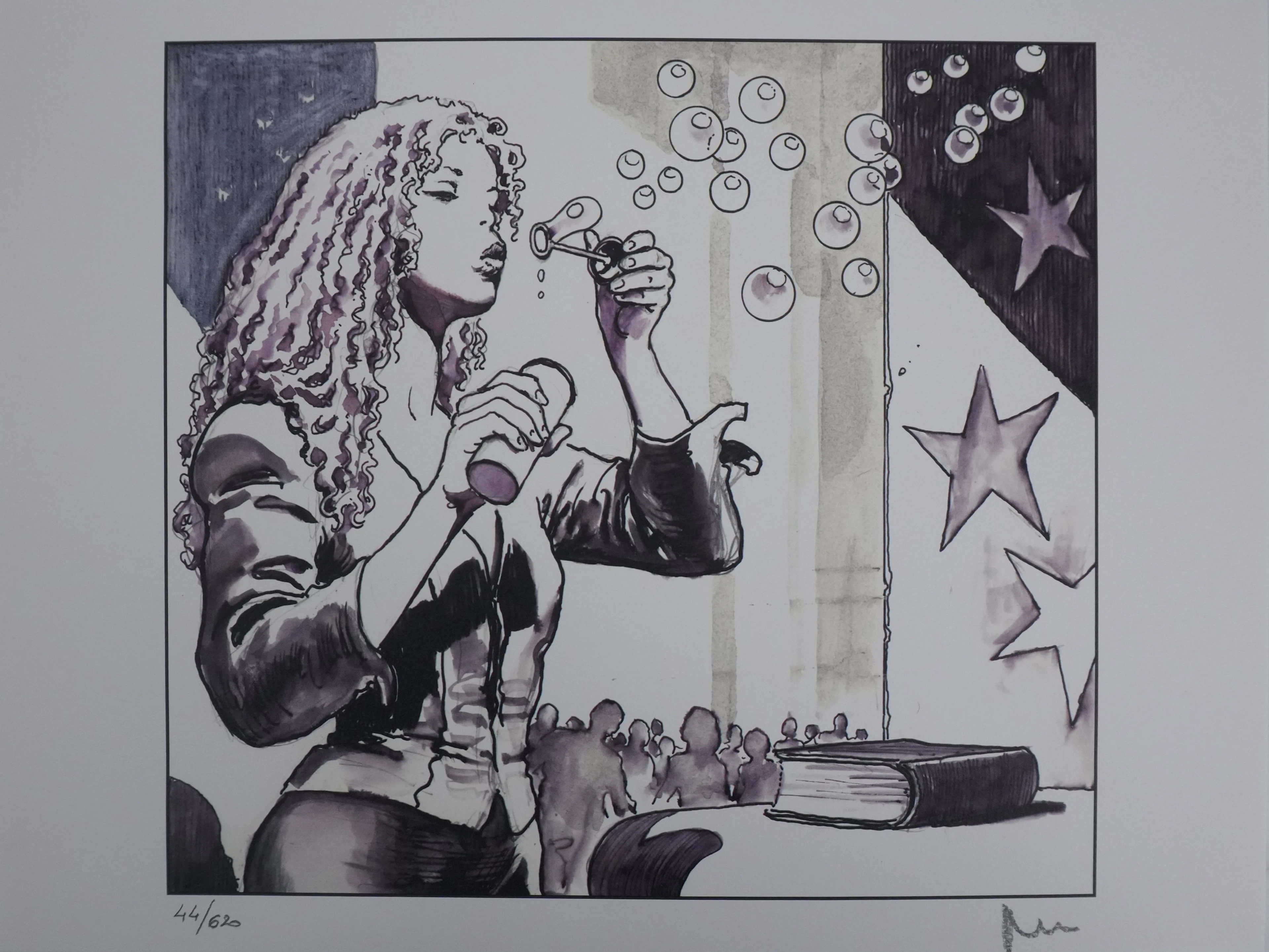Milo MANARA : Bulles de savon, Lithographie originale signée