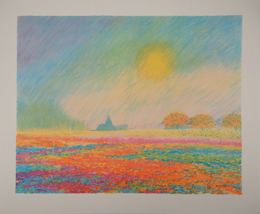 Claude MANOUKIAN - Normandie : Couleur d’été - Lithographie originale, Signée