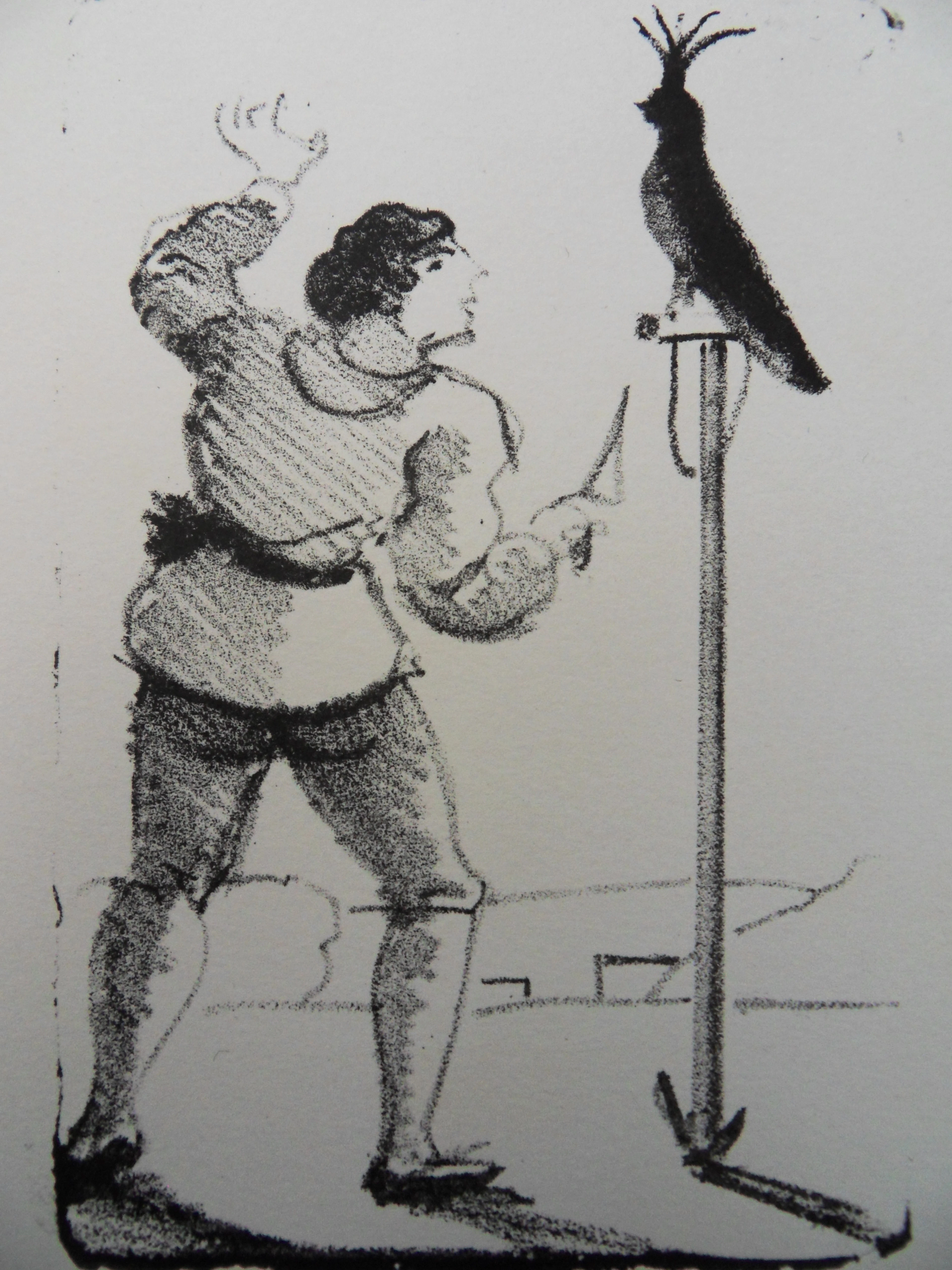 André DERAIN : L’éleveur d’oiseau - Lithographie originale signée