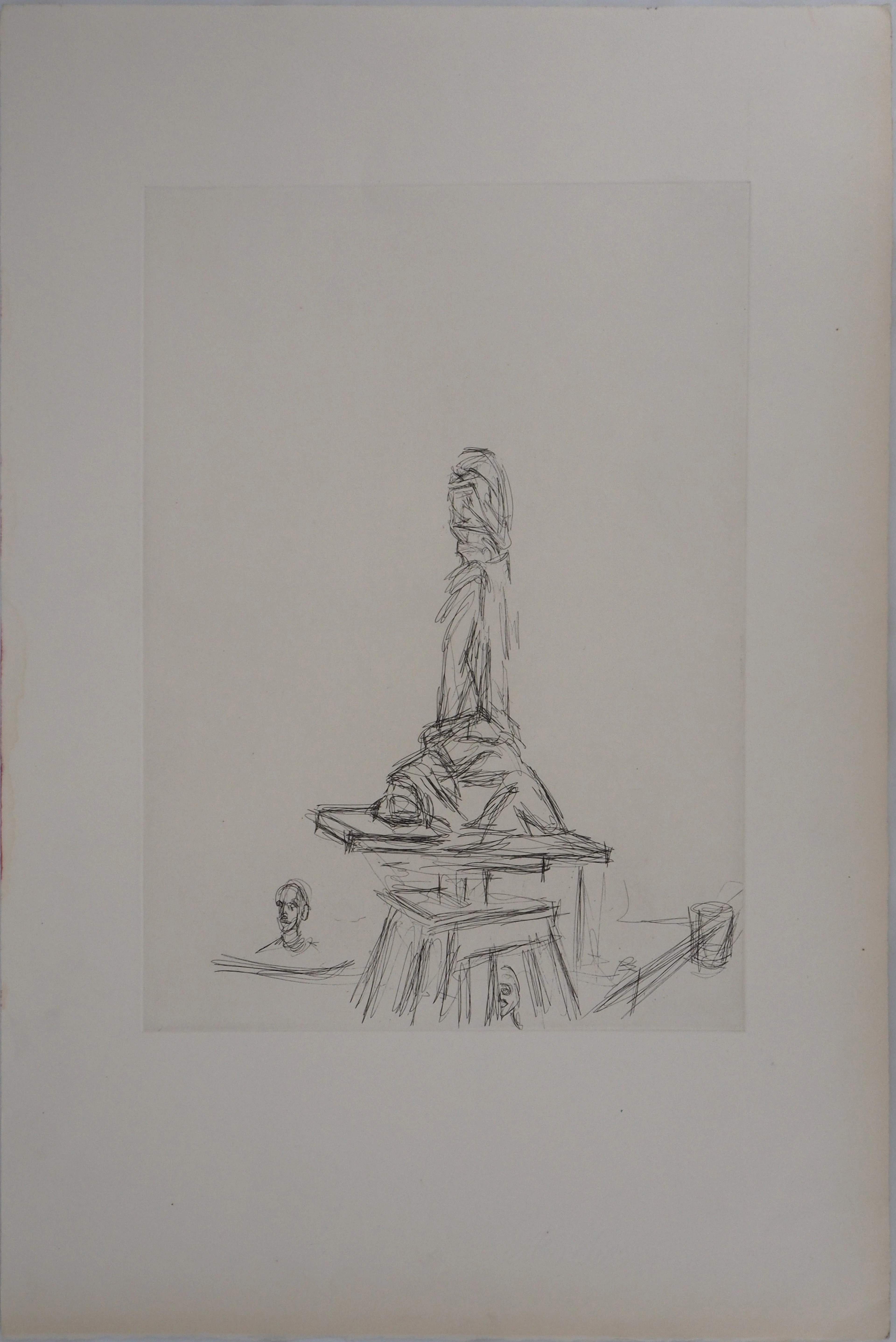 Alberto GIACOMETTI : Atelier à la sellette, 1964 - Gravure originale