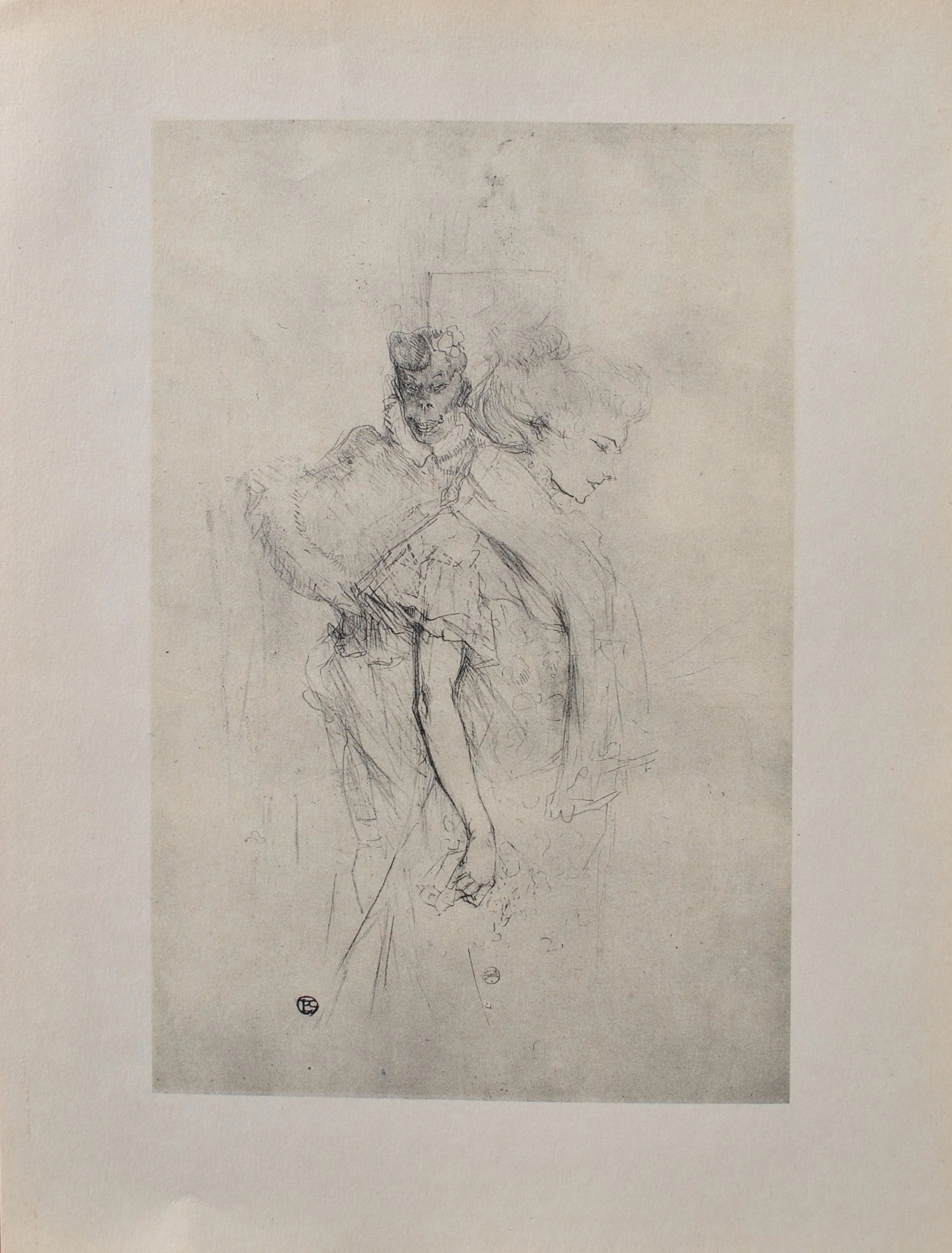 Henri de TOULOUSE-LAUTREC (d’après) : La modiste, 1927, Lithographie signée