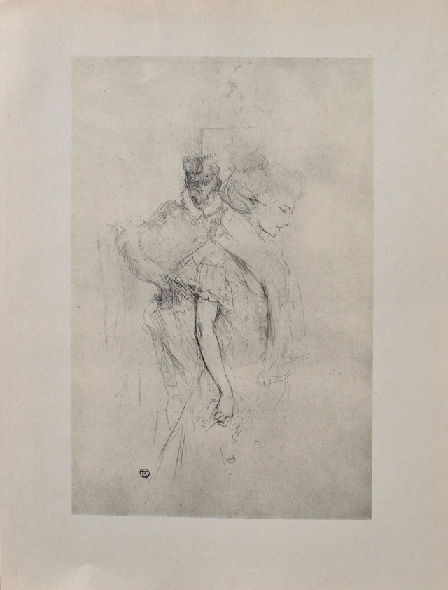 Henri de TOULOUSE-LAUTREC (d’après) : La modiste, 1927, Lithographie signée