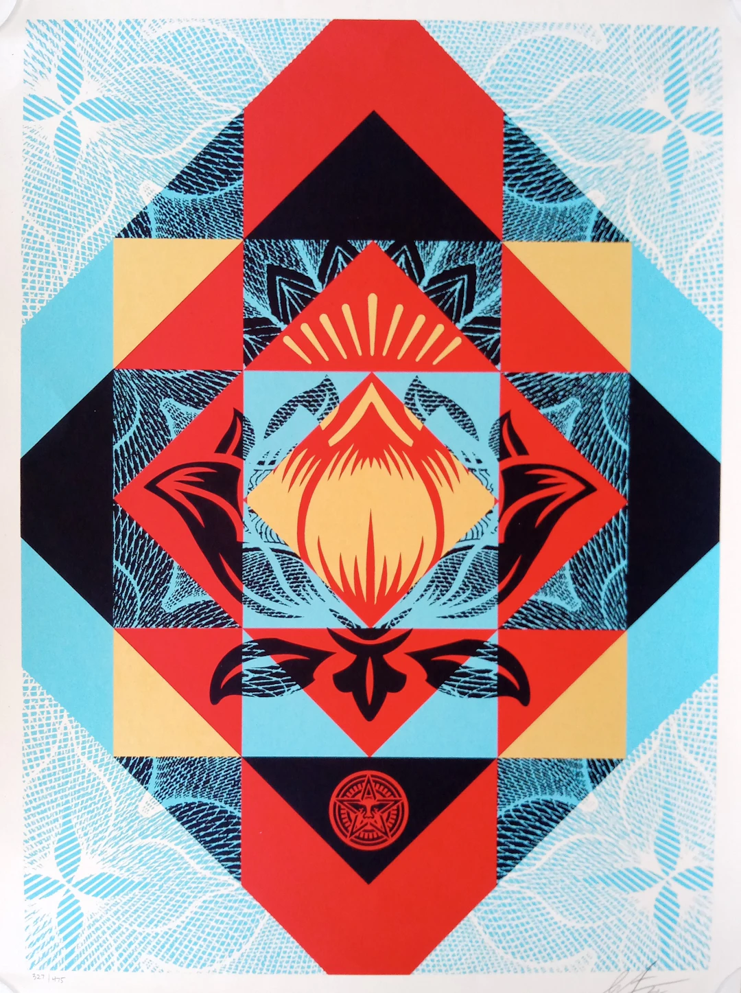 Shepard FAIREY (Obey) - Wake Up White, 2017 - Sérigraphie signée au crayon
