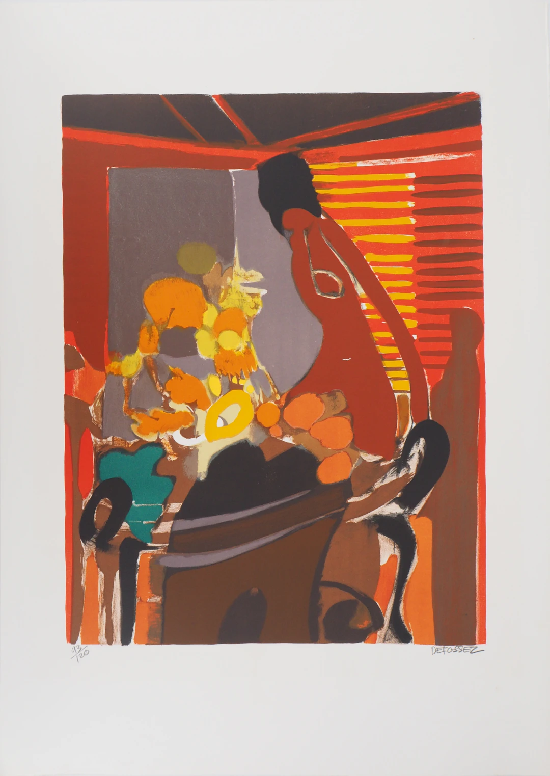 Alfred DEFOSSEZ : Nonchalance - Lithographie originale Signée