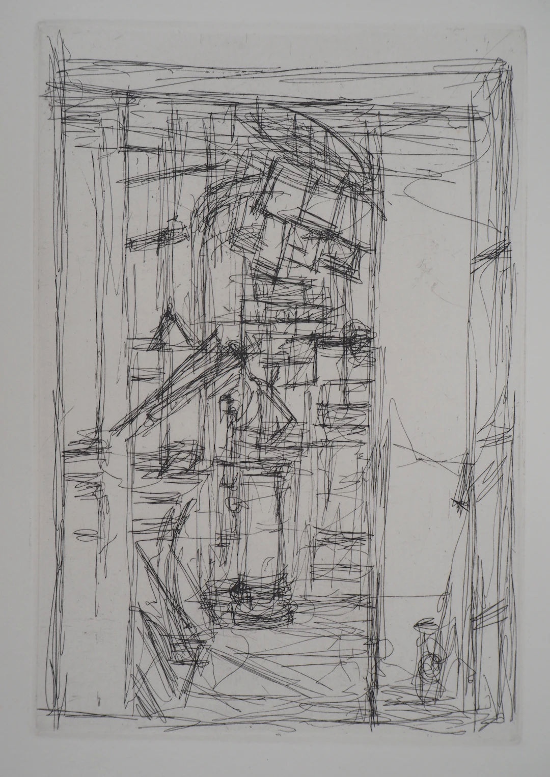 Alberto GIACOMETTI : Intérieur au poêle, 1956 - Gravure originale
