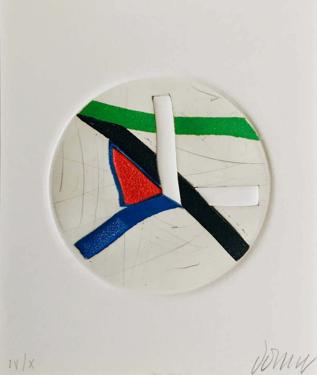 Bertrand DORNY - Autres terres, 1985 - Gravure originale gaufrée