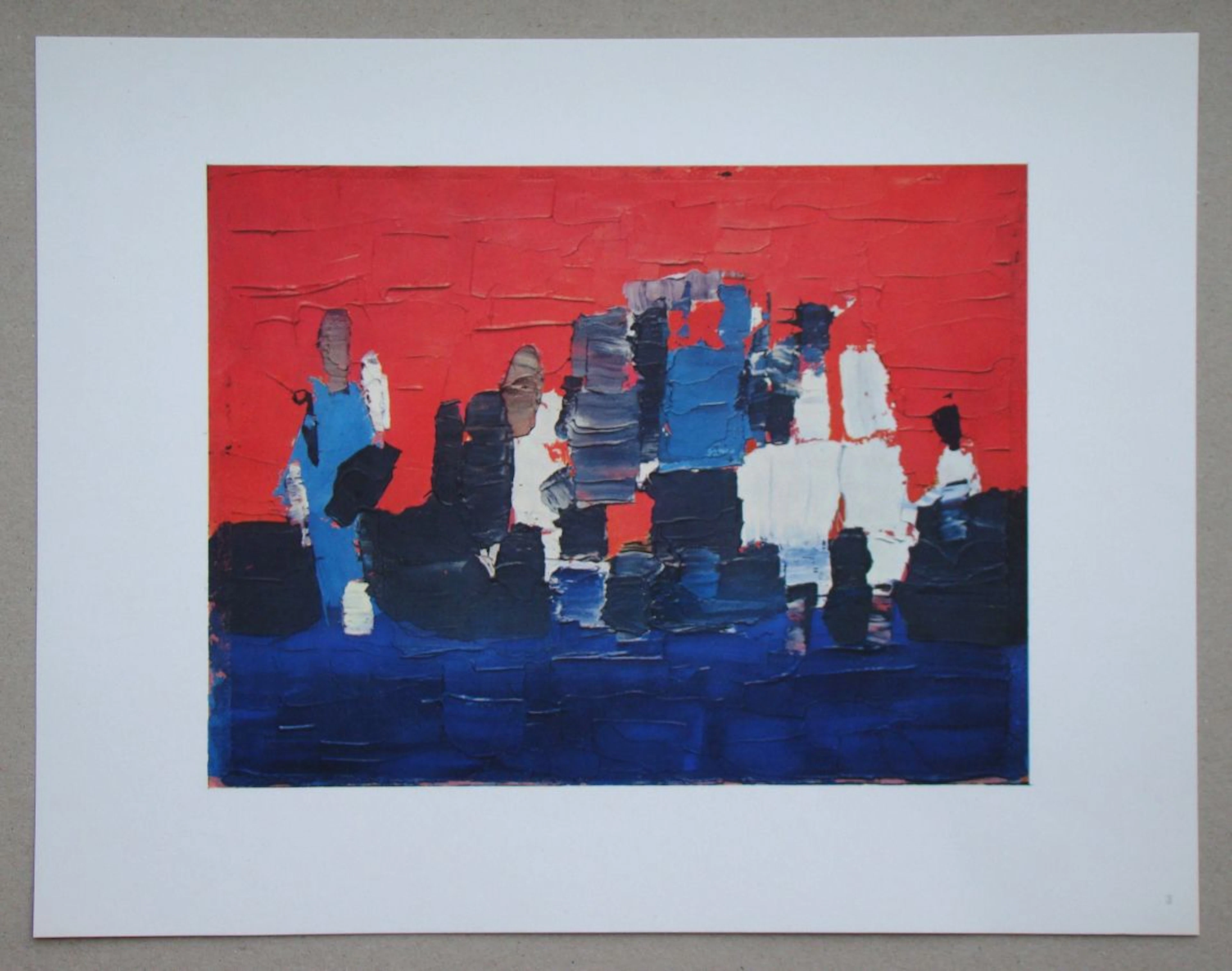 Nicolas DE STAËL (d’après) - Les petits footballeurs 1960 - Lithographie offset