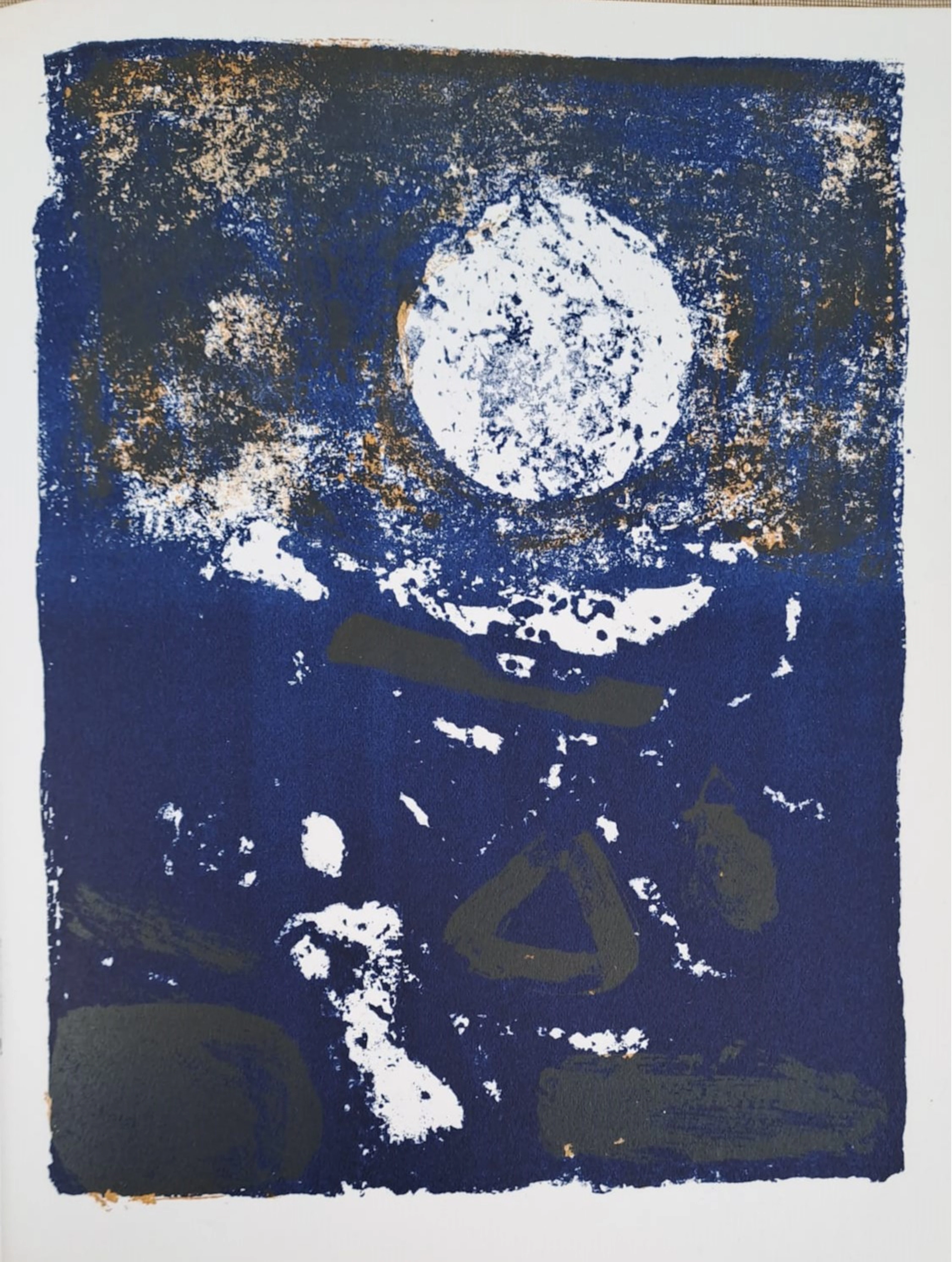 Paul Guiramand - Nuit bleue - Lithographie originale