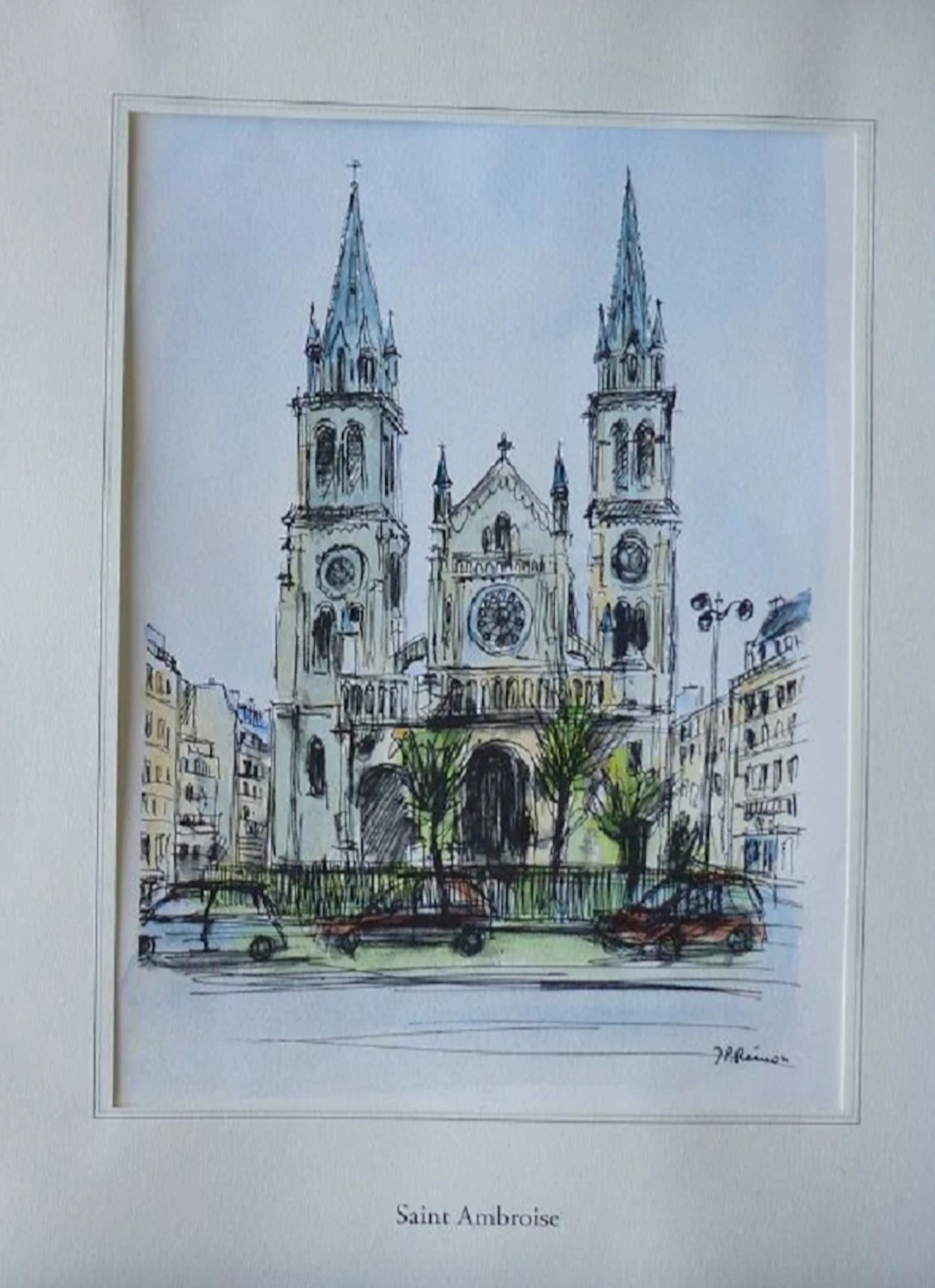 Jean Pierre REMON - Saint Ambroise, 2010 - Aquarelle signée