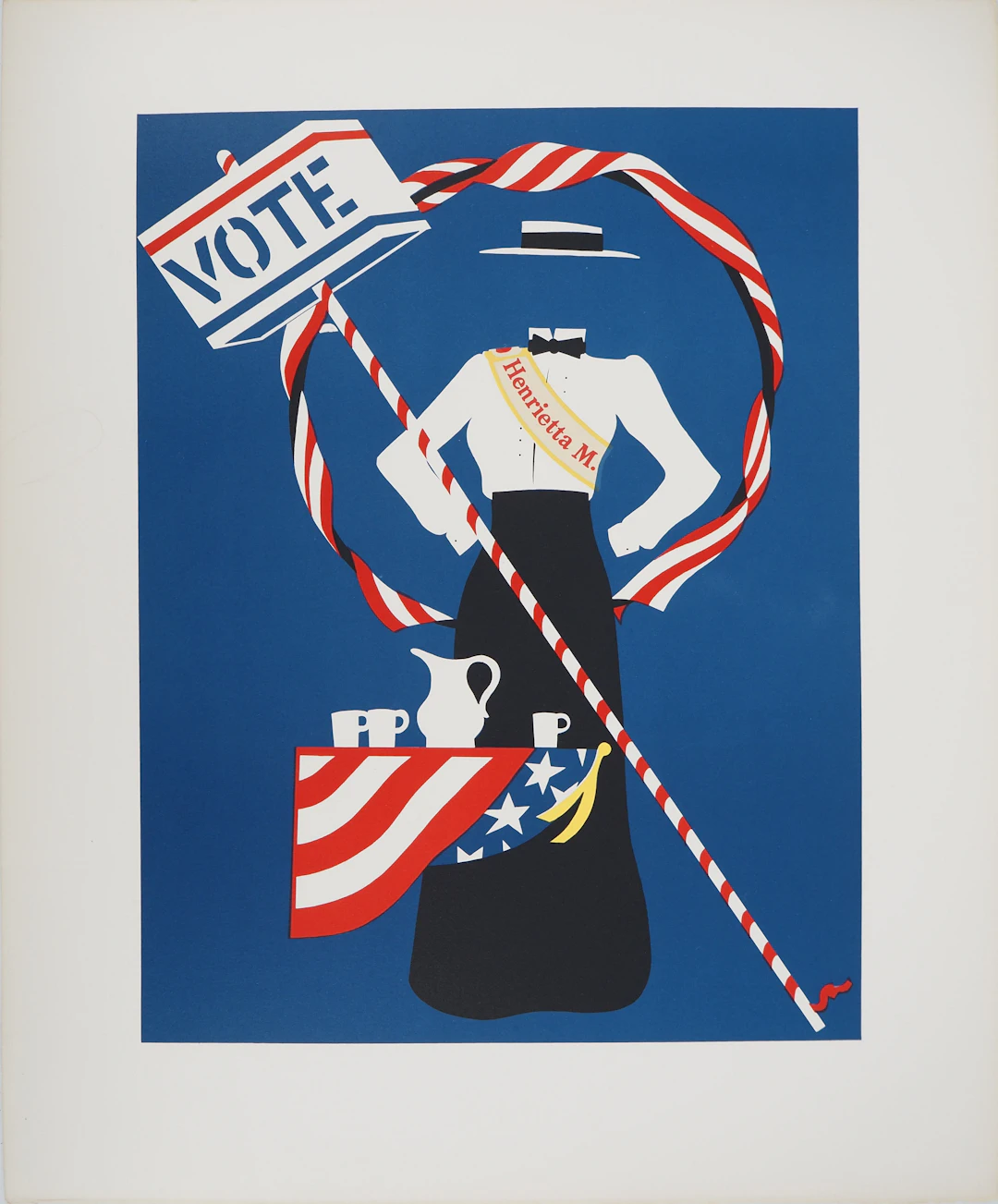 Robert INDIANA : Votes for Women, La militante à la bannière étoilée