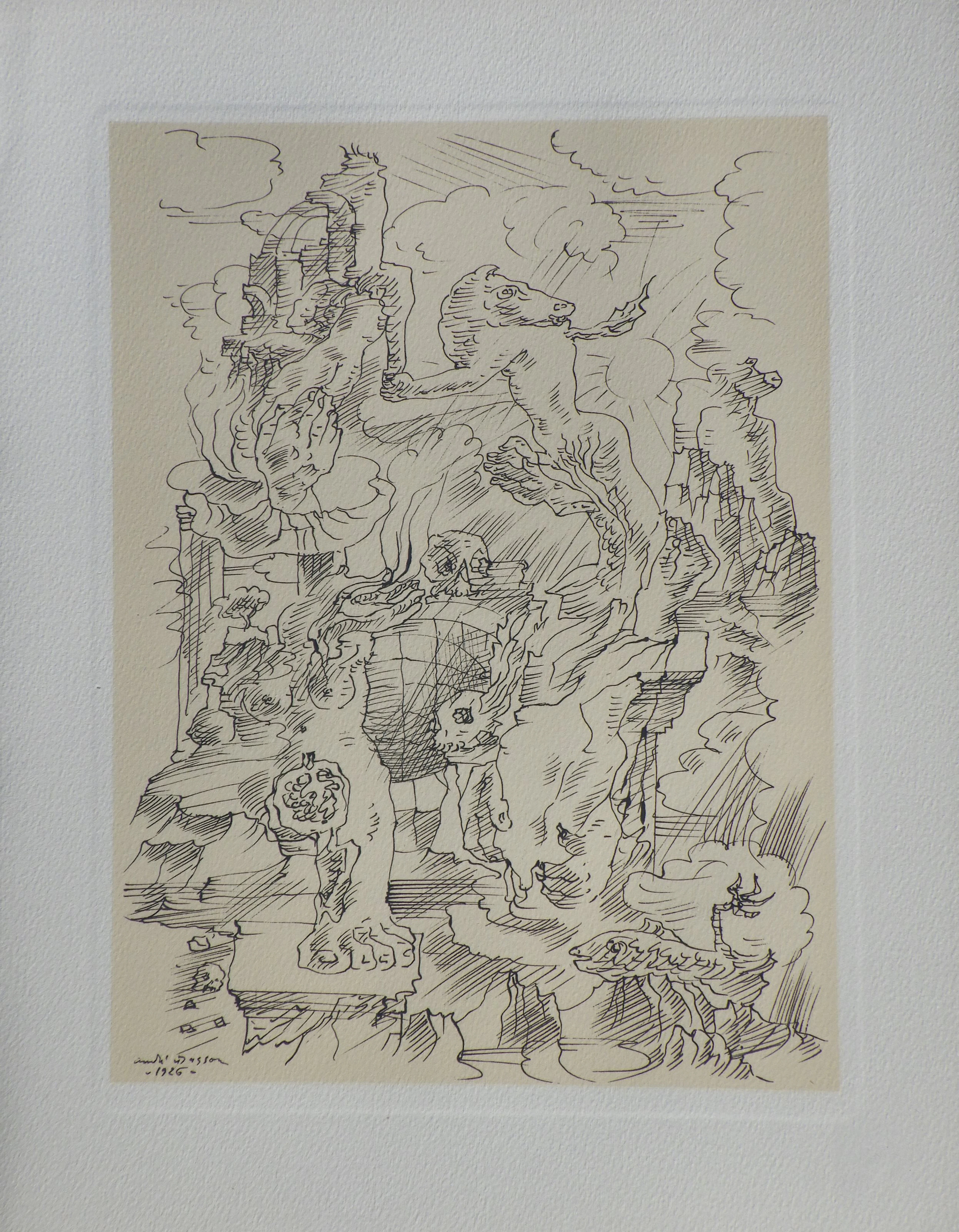 André MASSON : Métamorphoses, Gravure signée, 1951