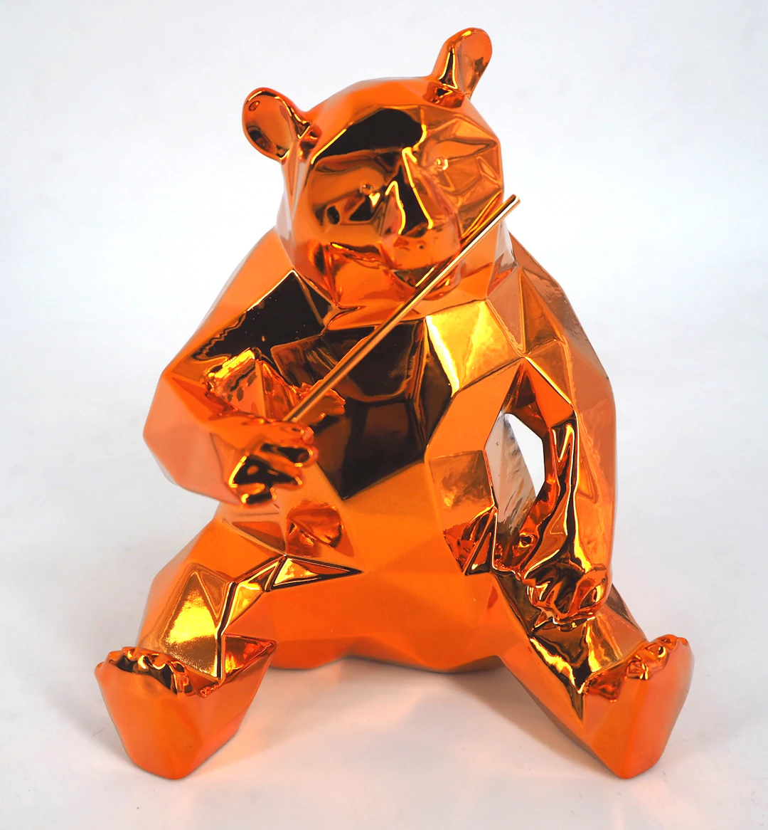 Richard ORLINSKI : Panda (Orange Edition) - Sculpture originale