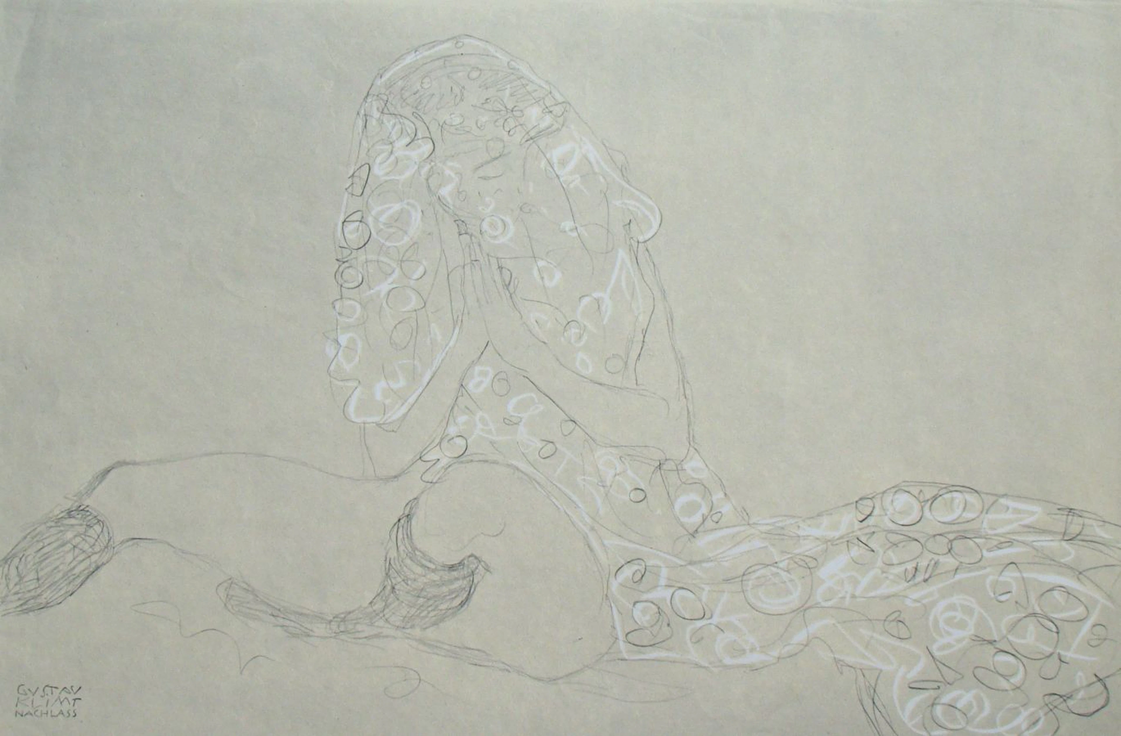 Gustav KLIMT (d’après) - Dessin érotique - Braut, 1979 - Lithographie offset