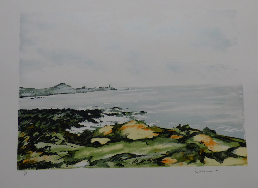 Jean Pierre LAURENT - Bord de Mer, 1980 - Lithographie originale signée