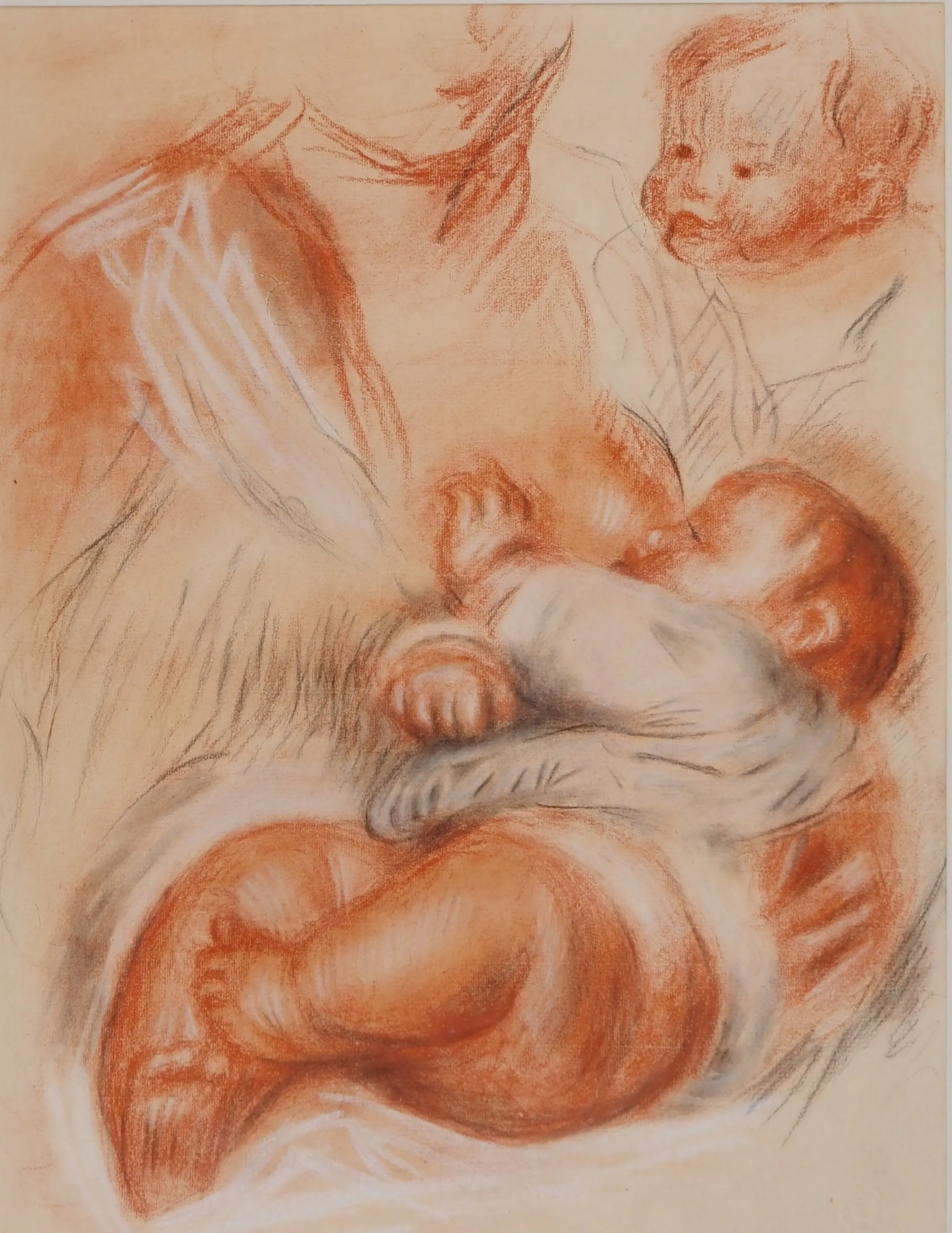 Pierre-Auguste RENOIR : La maternité, Lithographie et pochoir