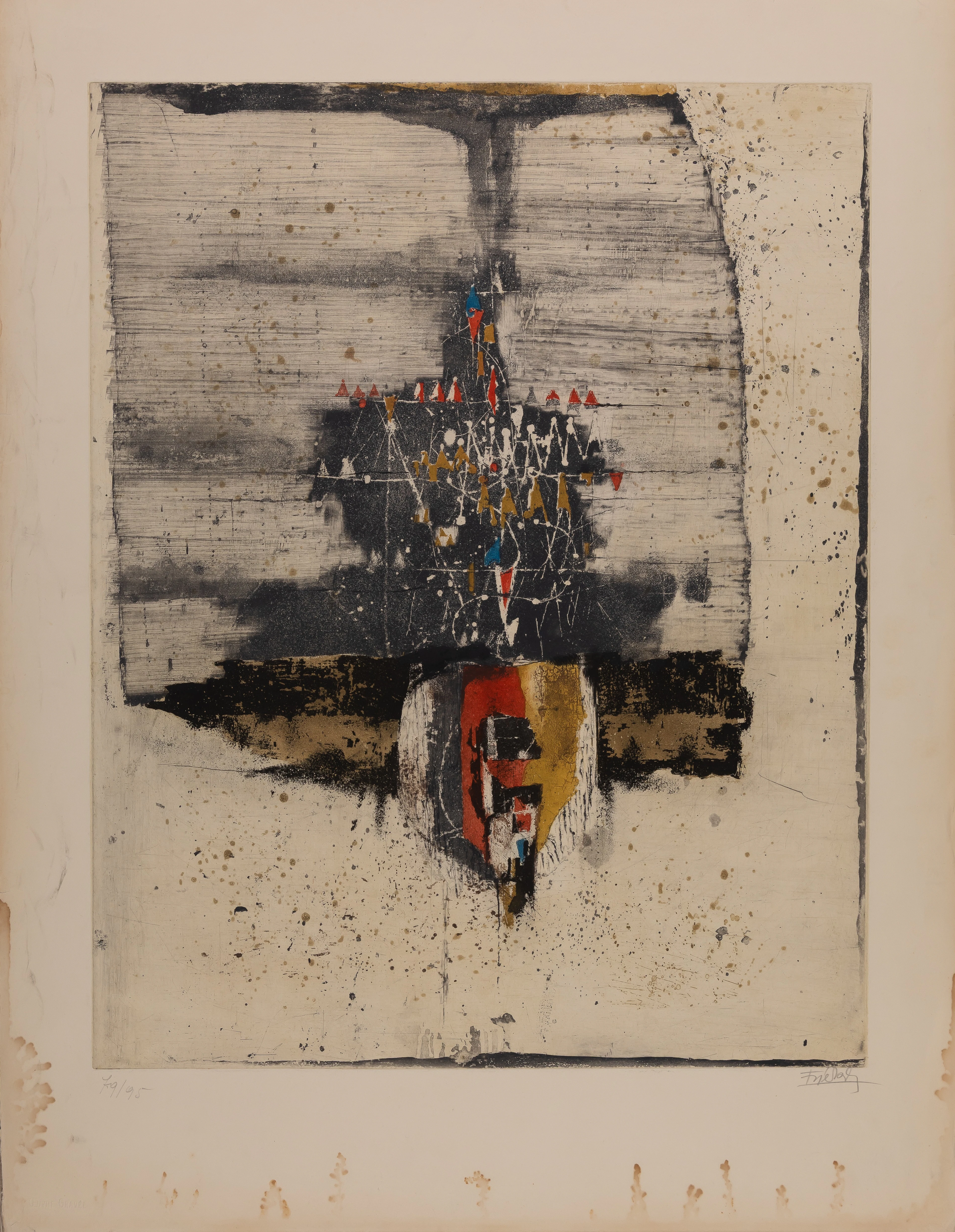 Johnny FRIEDLAENDER : Composition - Gravure originale signée