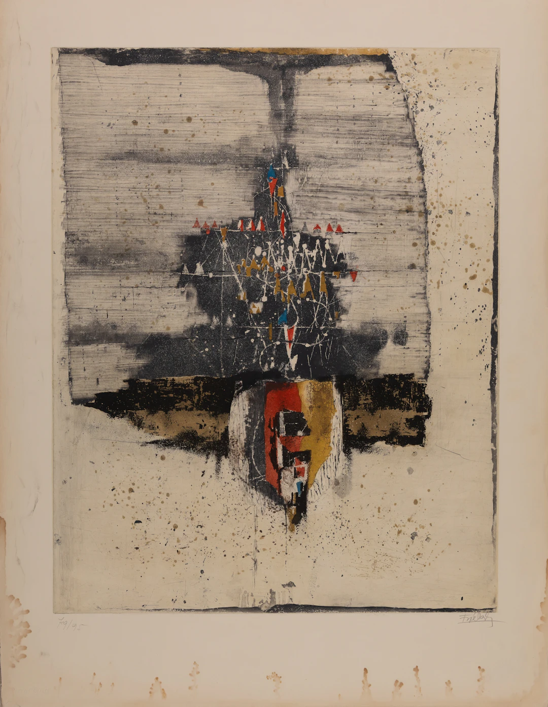 Johnny FRIEDLAENDER : Composition - Gravure originale signée